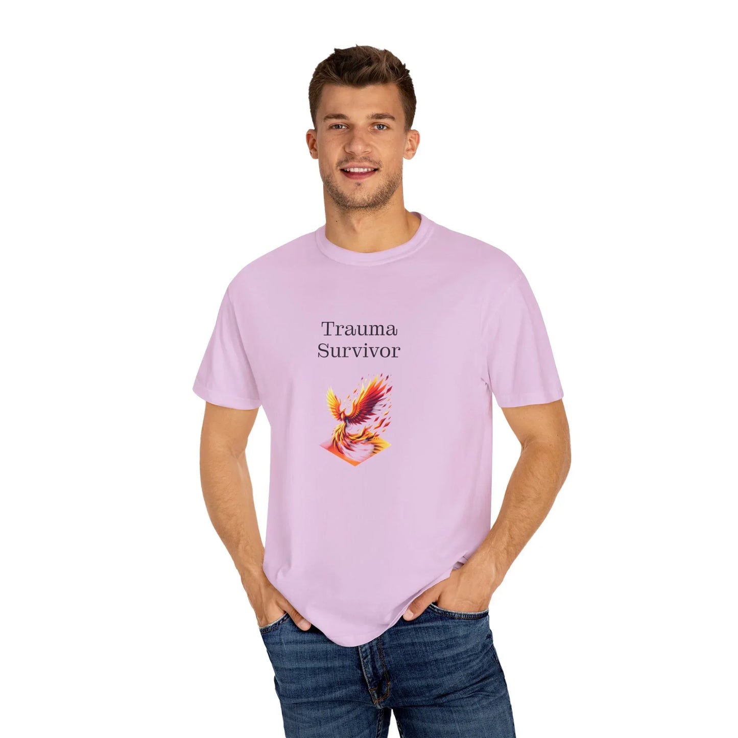 Trauma Survivor Unisex Garment-Dyed T-shirt - Inspirational Motivational Tee - The Dreamer's Bookshop.