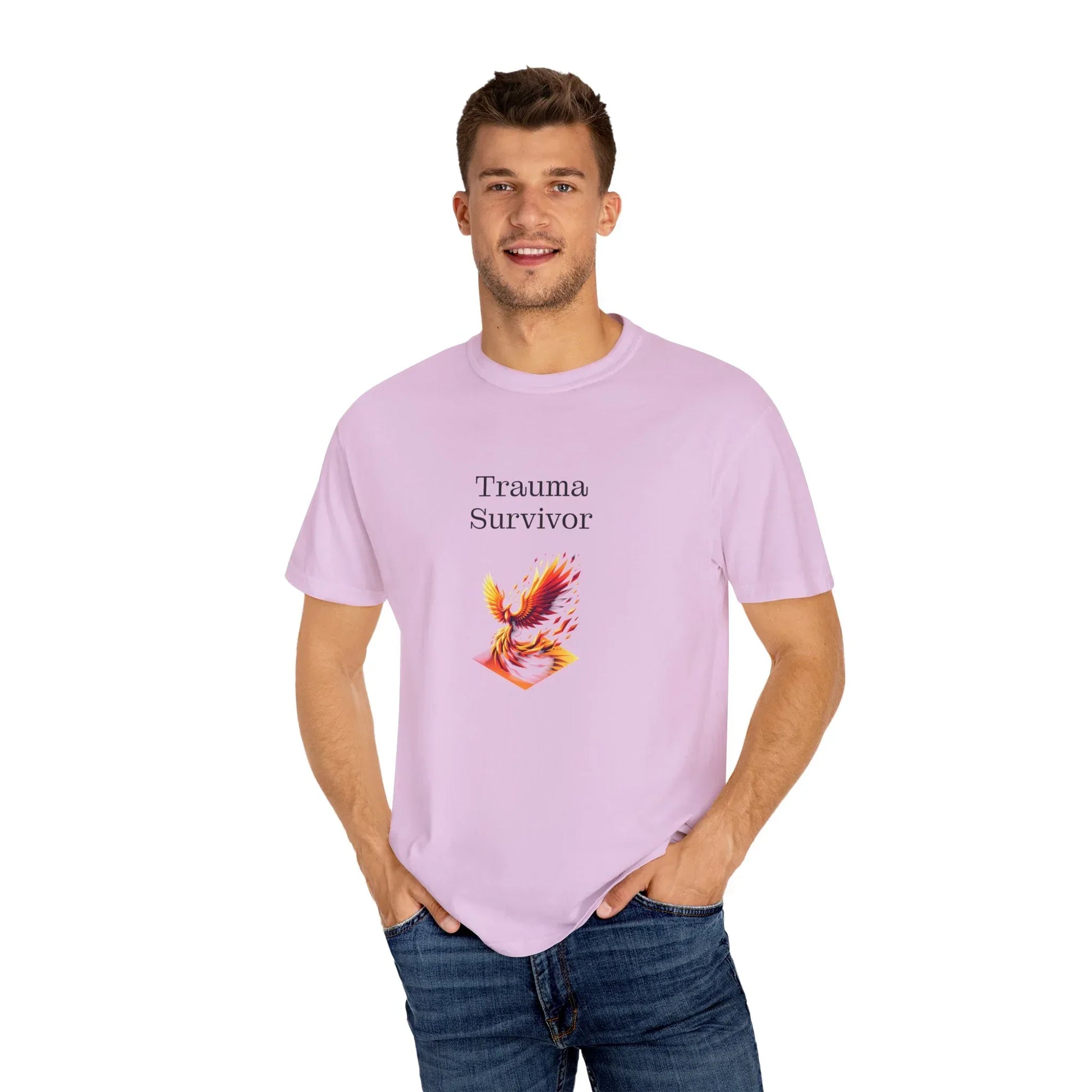 Trauma Survivor Unisex Garment-Dyed T-shirt - Inspirational Motivational Tee - The Dreamer's Bookshop.