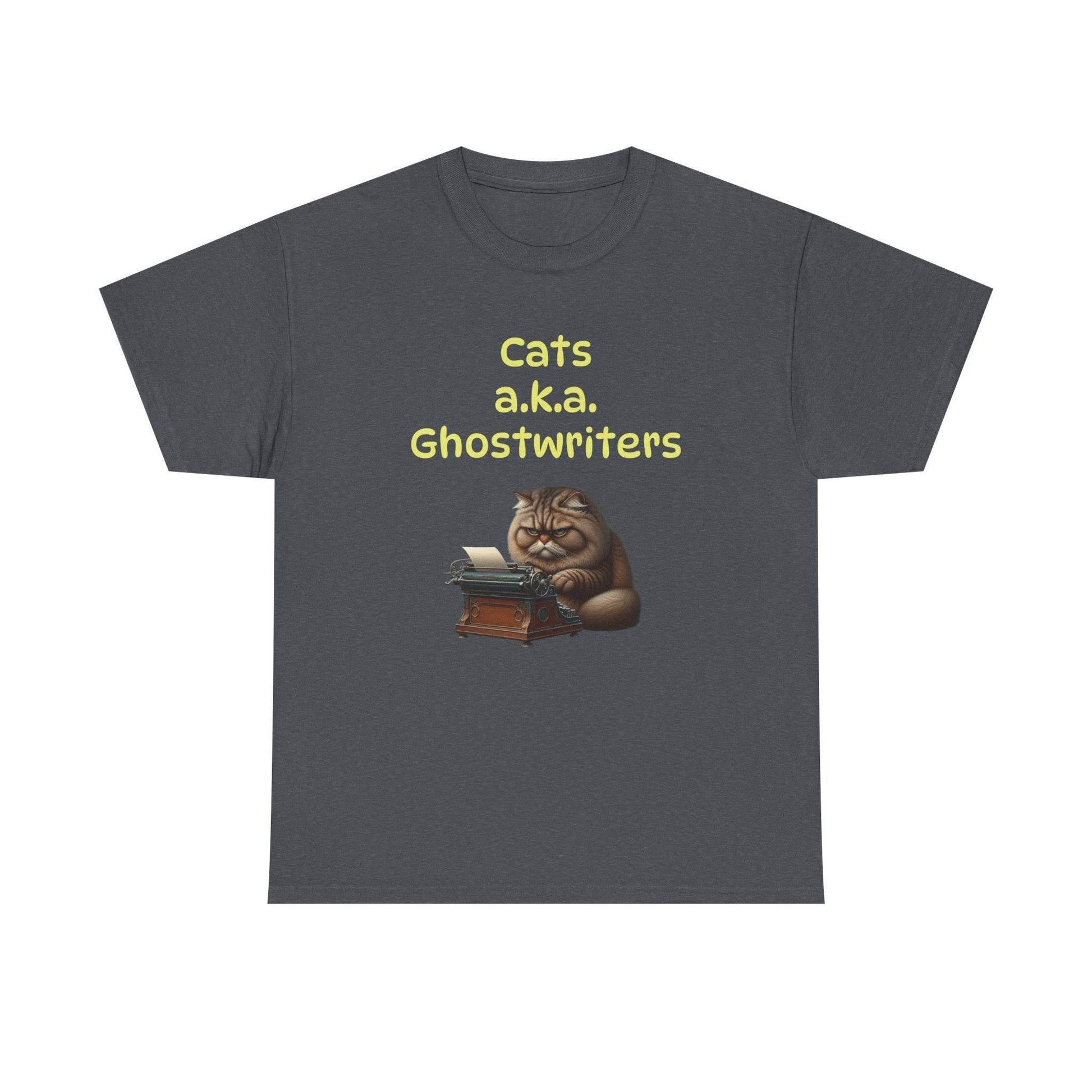 Cats Ghostwriters - A Unisex Heavy Cotton Tee - Perfect Gift for Book Lovers - The Dreamer's Bookshop.