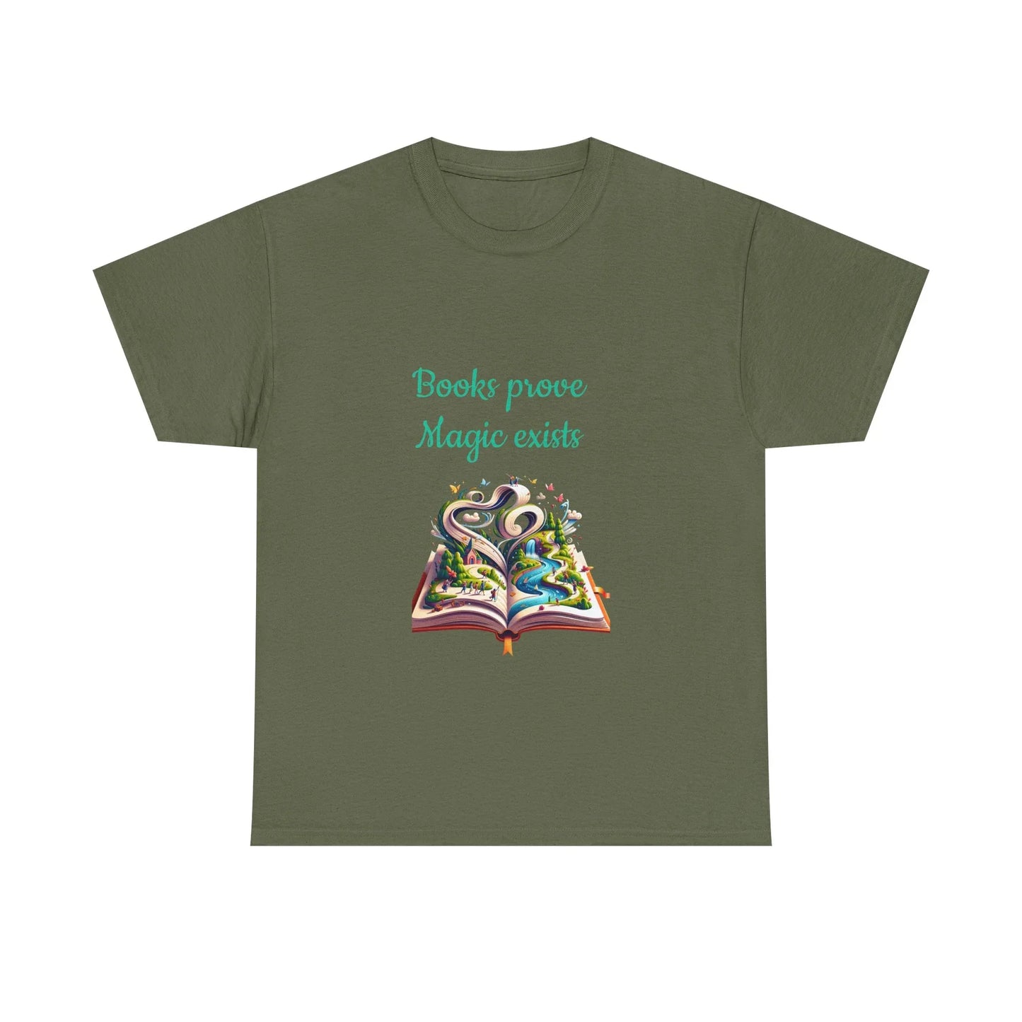 Book Lover's Unisex Heavy Cotton Tee - "Magic Exists" - The Dreamer's Bookshop.