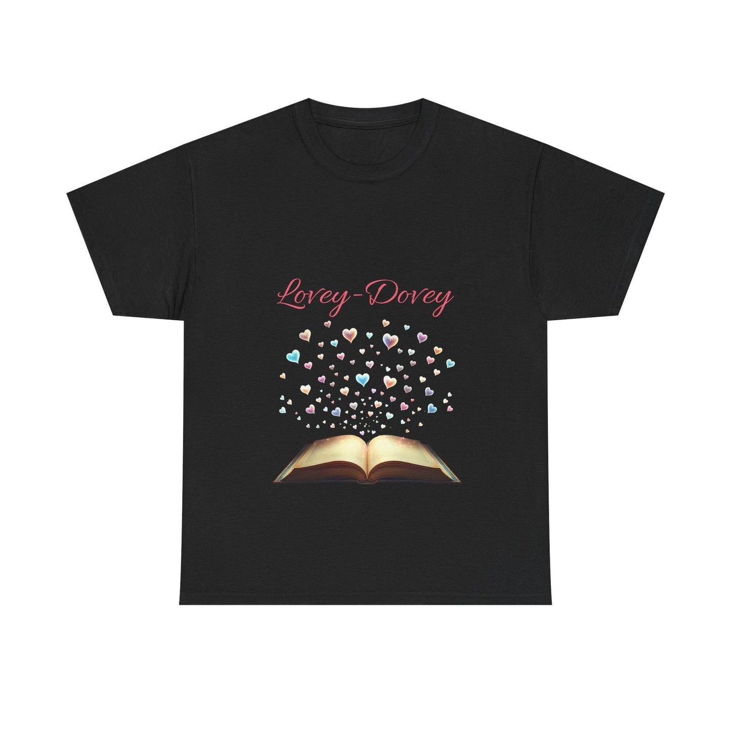 Lovey - Dovey - Unisex Heavy Cotton Tee - Sweet Romance - The Dreamer's Bookshop.