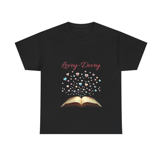Lovey - Dovey - Unisex Heavy Cotton Tee - Sweet Romance - The Dreamer's Bookshop.