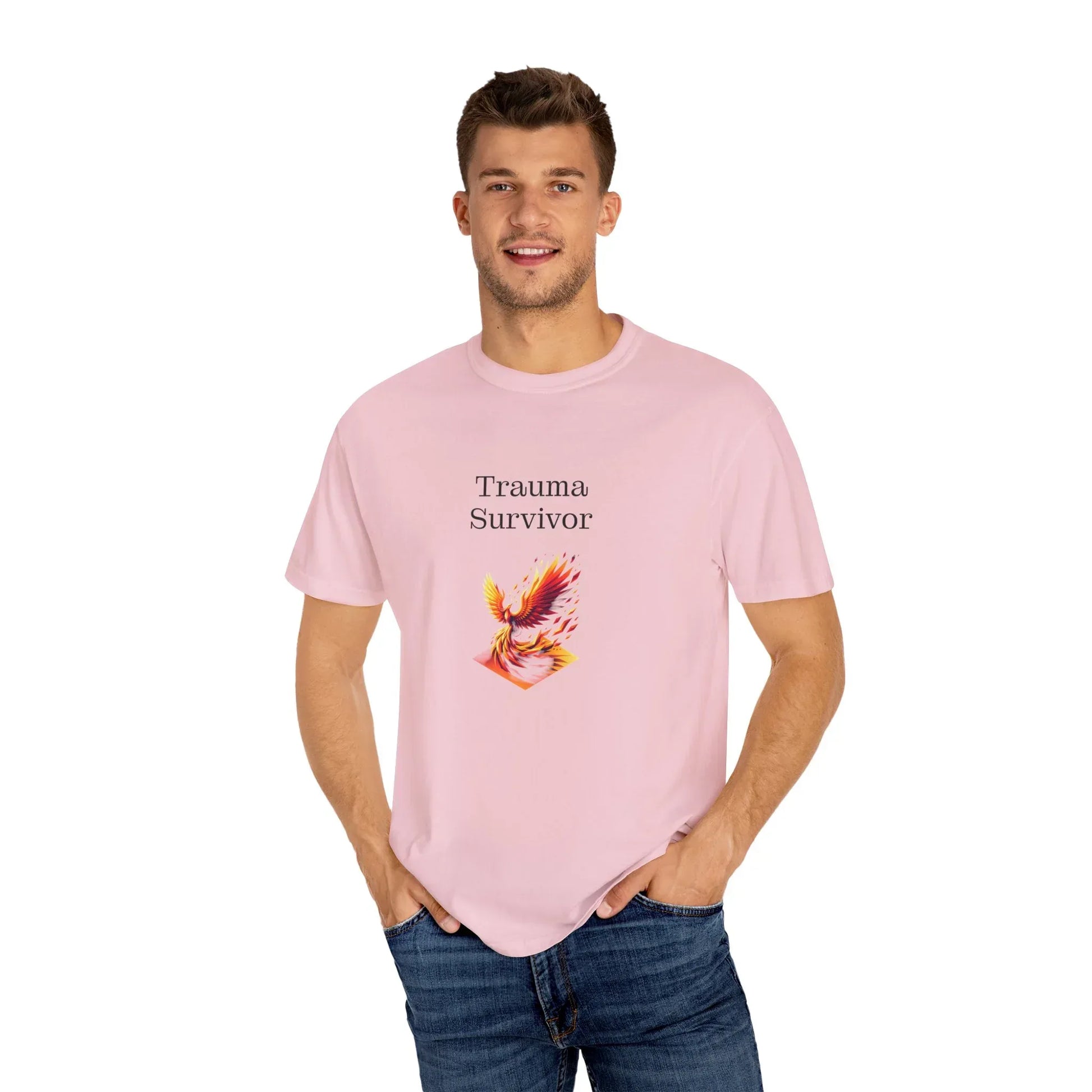 Trauma Survivor Unisex Garment-Dyed T-shirt - Inspirational Motivational Tee - The Dreamer's Bookshop.