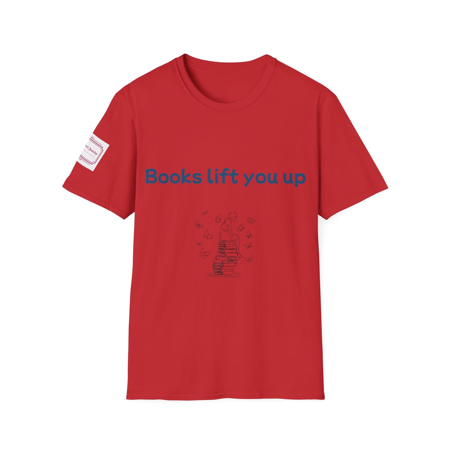 Inspirational Unisex Softstyle T-Shirt - Books Lift You Up