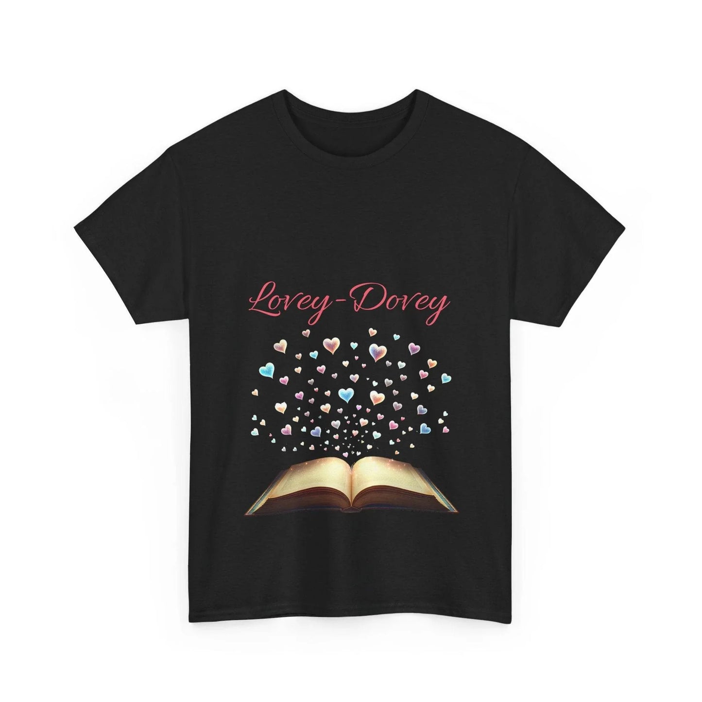 Lovey - Dovey - Unisex Heavy Cotton Tee - Sweet Romance - The Dreamer's Bookshop.