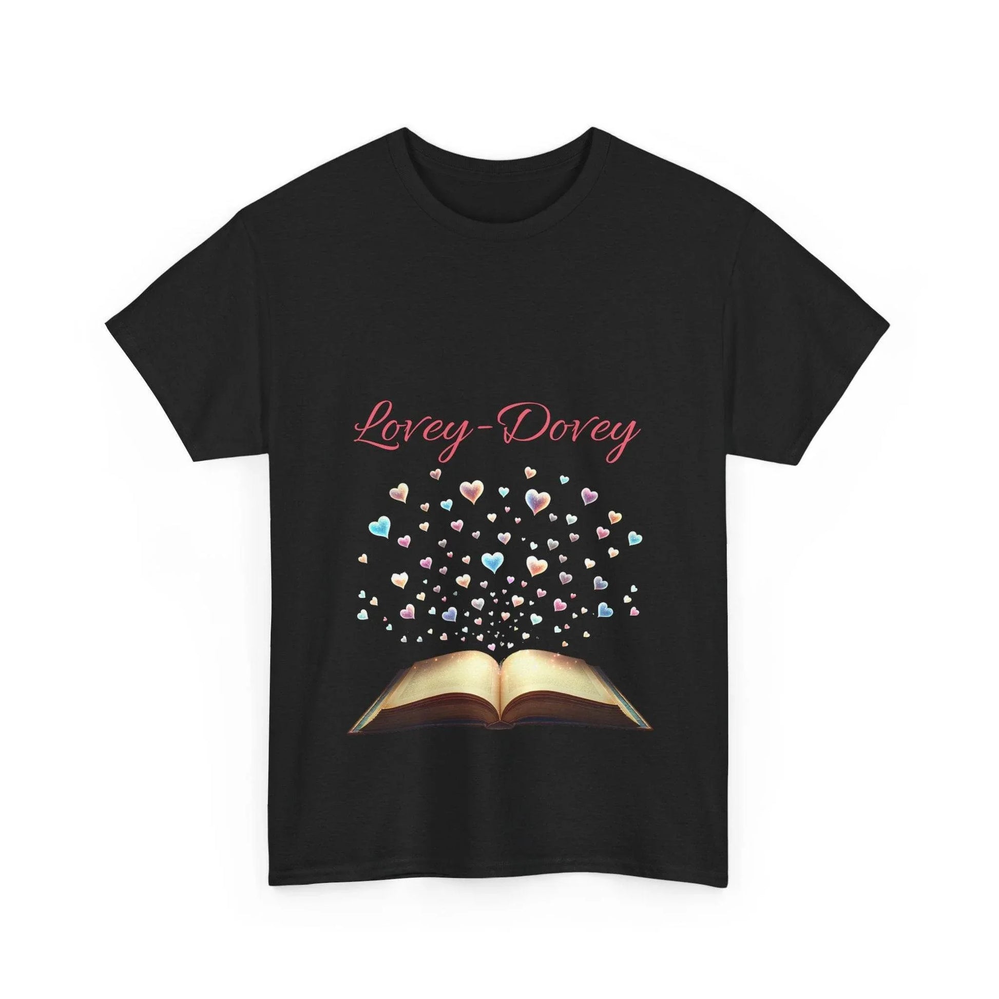 Lovey - Dovey - Unisex Heavy Cotton Tee - Sweet Romance - The Dreamer's Bookshop.