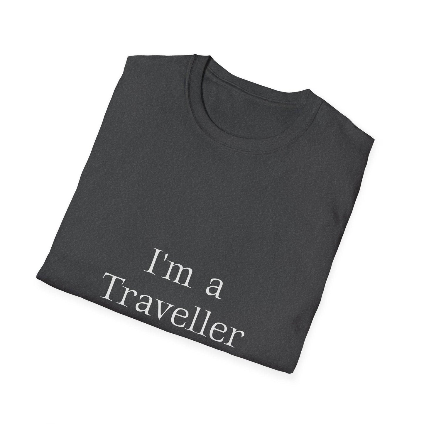 Unisex Softstyle T-Shirt - 'I'm a Traveller of Worlds' & 'Books Take Me Places Far & Beyond' - The Dreamer's Bookshop.