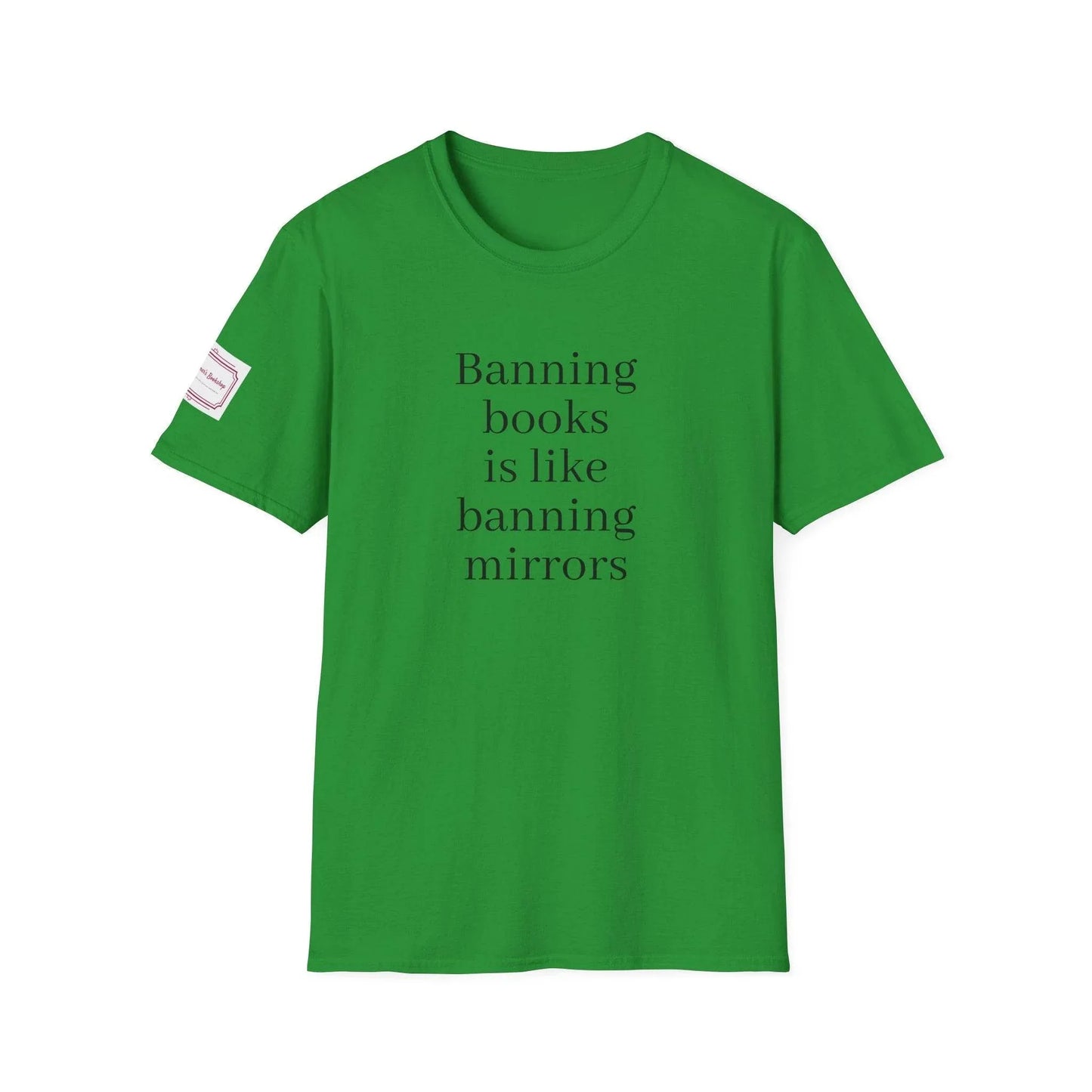 Inspirational Unisex Softstyle T-Shirt - 'Banning Books' Motivational Design - The Dreamer's Bookshop.