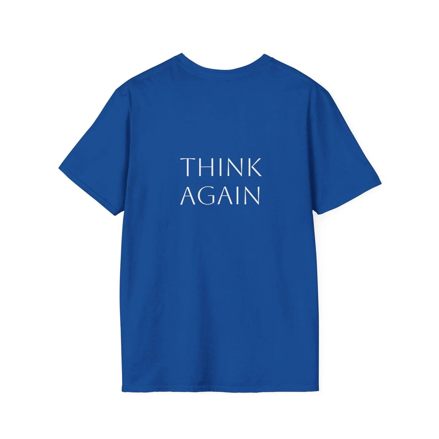 Unisex Softstyle T-Shirt - 'Think Again' - The Dreamer's Bookshop.