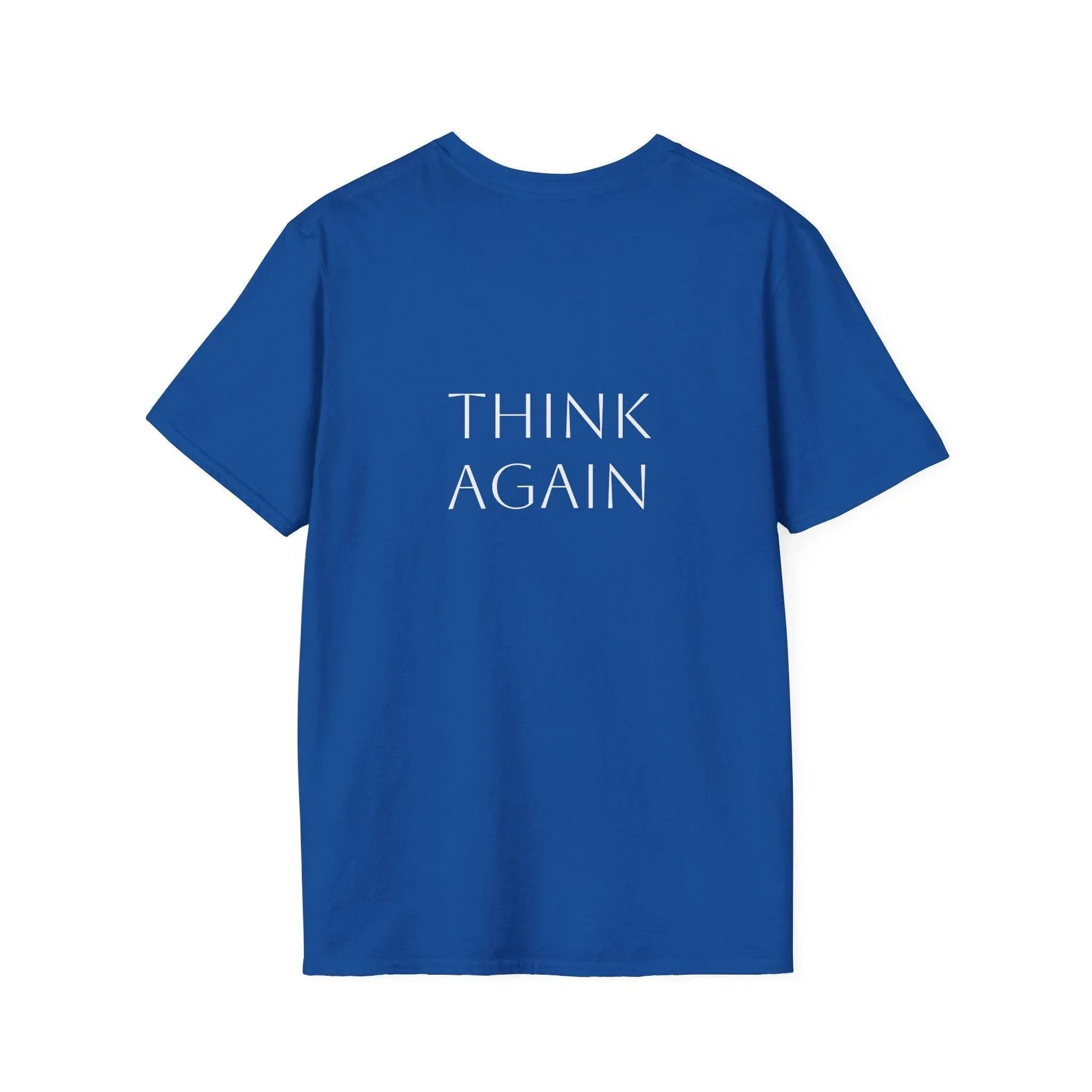 Unisex Softstyle T-Shirt - 'Think Again' - The Dreamer's Bookshop.