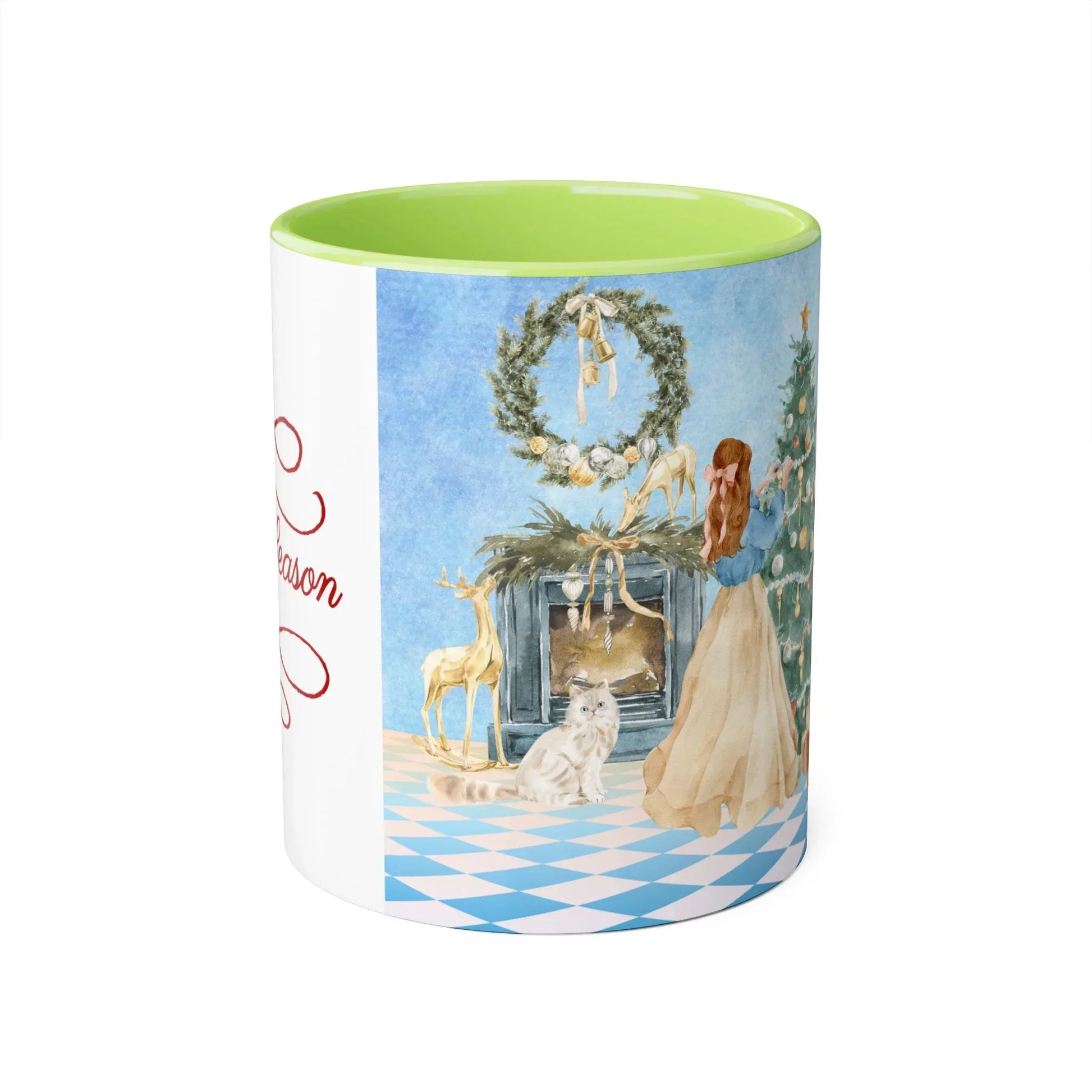 Christmas Tree Decoration Coffee Mug - 11oz Cup tis the Season - The Dreamer's Bookshop.