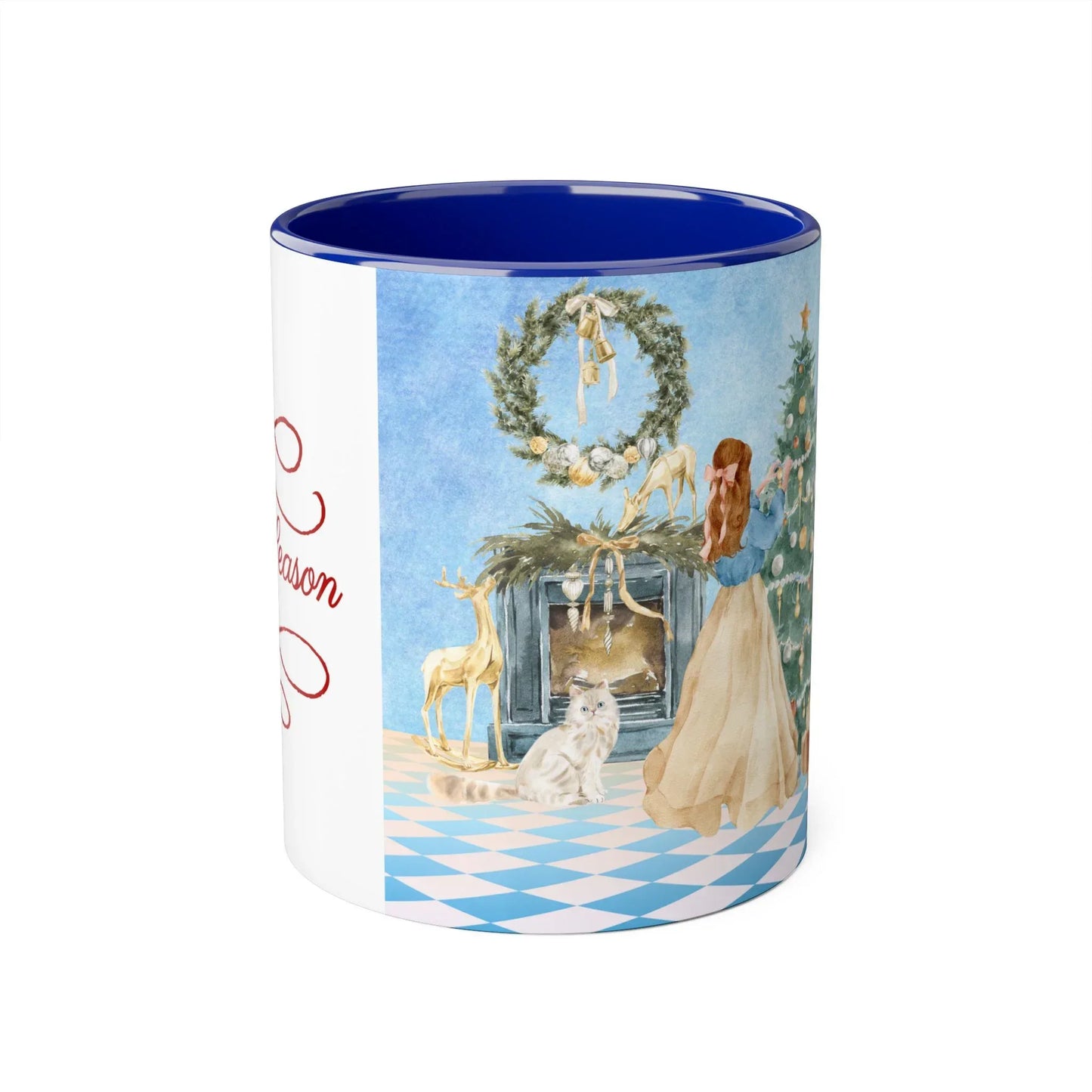 Christmas Tree Decoration Coffee Mug - 11oz Cup tis the Season - The Dreamer's Bookshop.