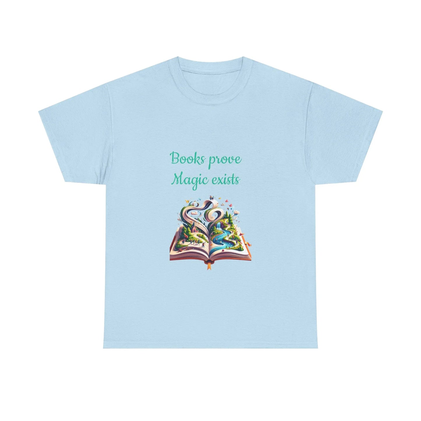Book Lover's Unisex Heavy Cotton Tee - "Magic Exists" - The Dreamer's Bookshop.