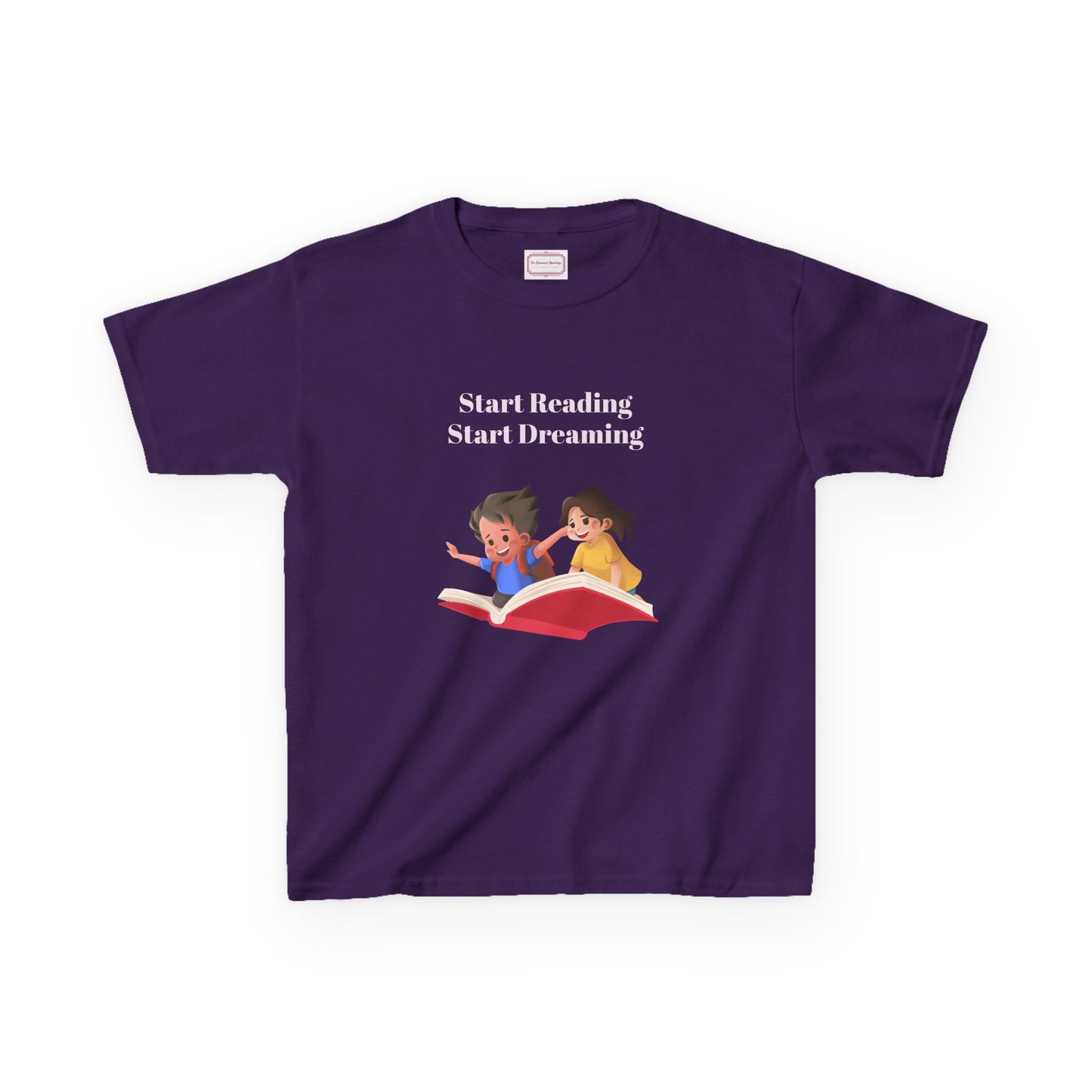 US (Ww) Kids Heavy Cotton™ Tee - Start Reading Start Dreaming Shirt