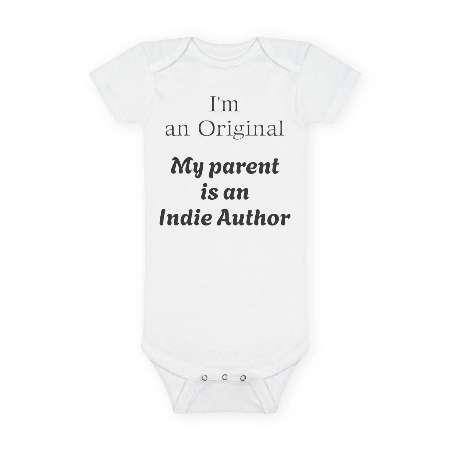 US - Cute Indie Author Baby Bodysuit - Organic Onesie for Creative Families - The Dreamer's Bookshop.