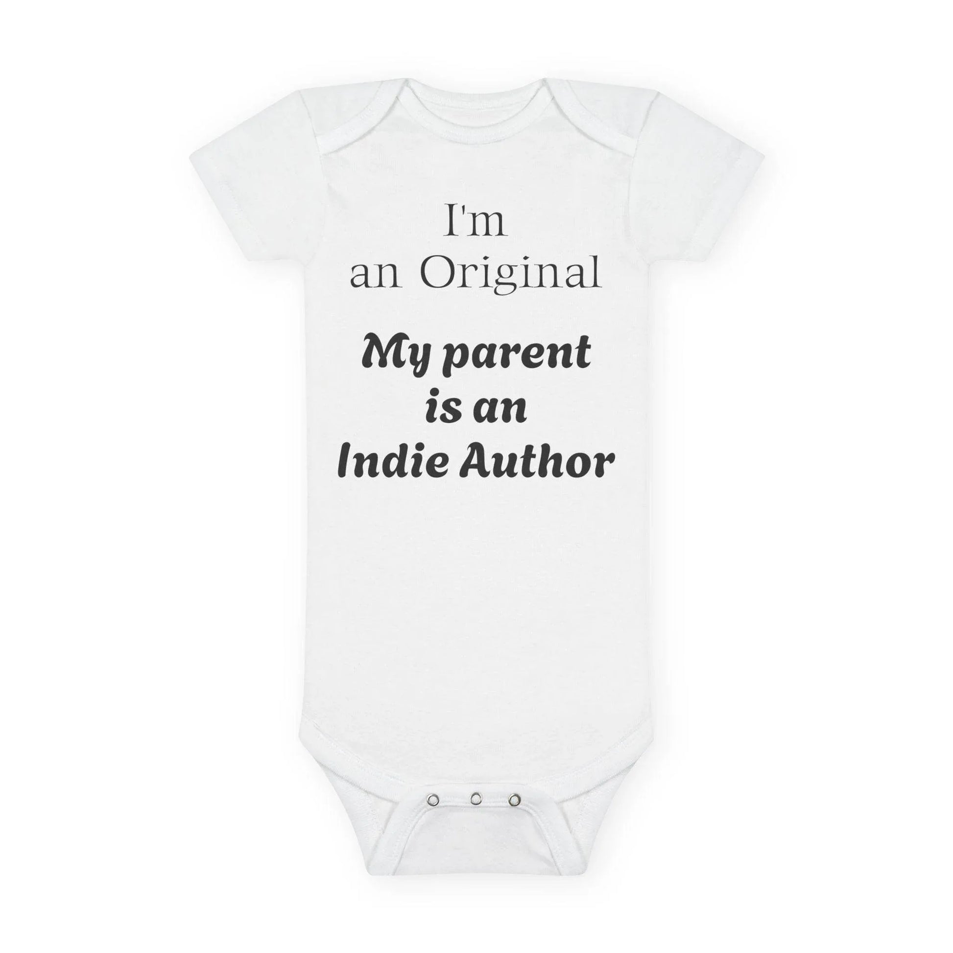 US - Cute Indie Author Baby Bodysuit - Organic Onesie for Creative Families - The Dreamer's Bookshop.
