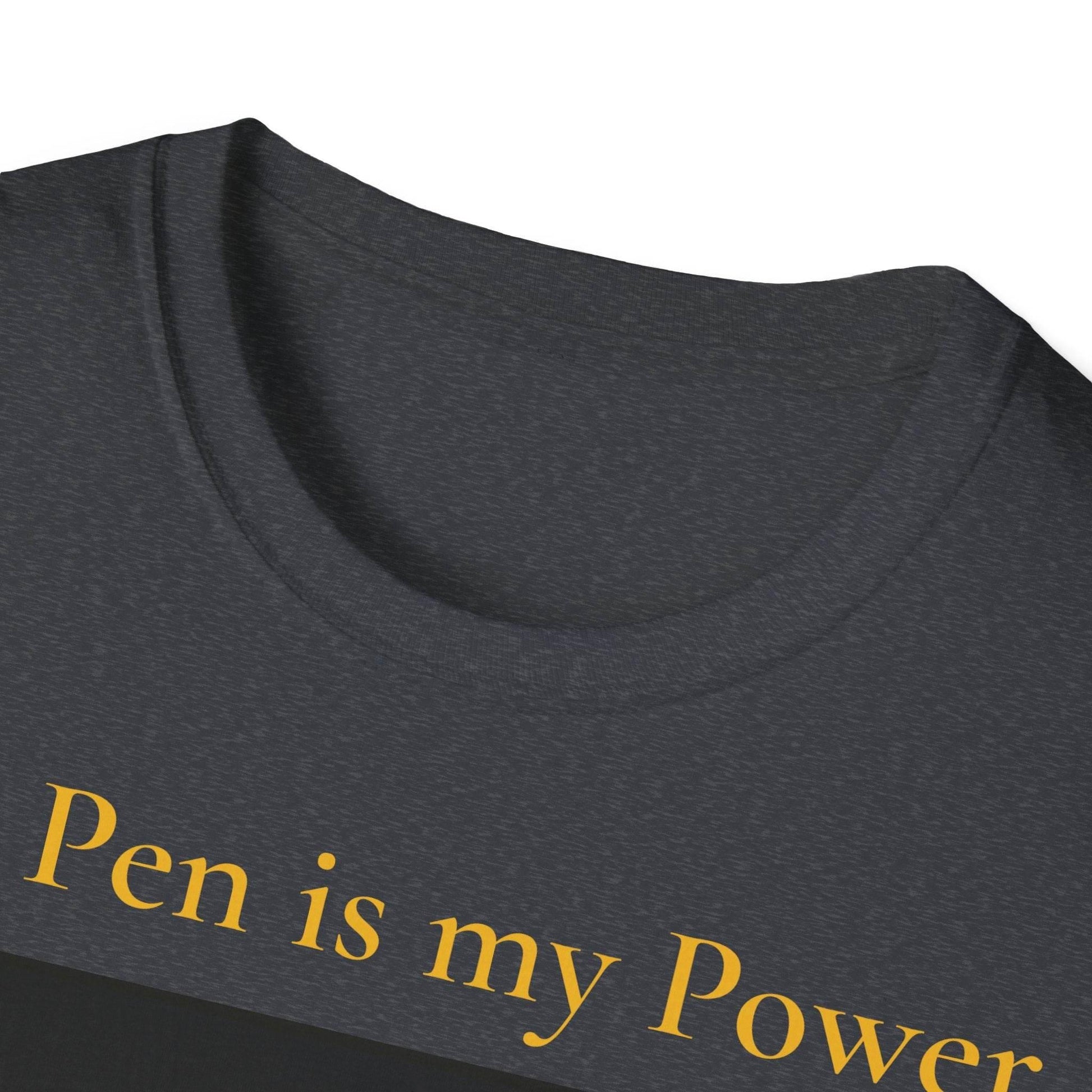 Inspirational Unisex Softstyle T-Shirt - 'My Pen' Motivational Design - The Dreamer's Bookshop.