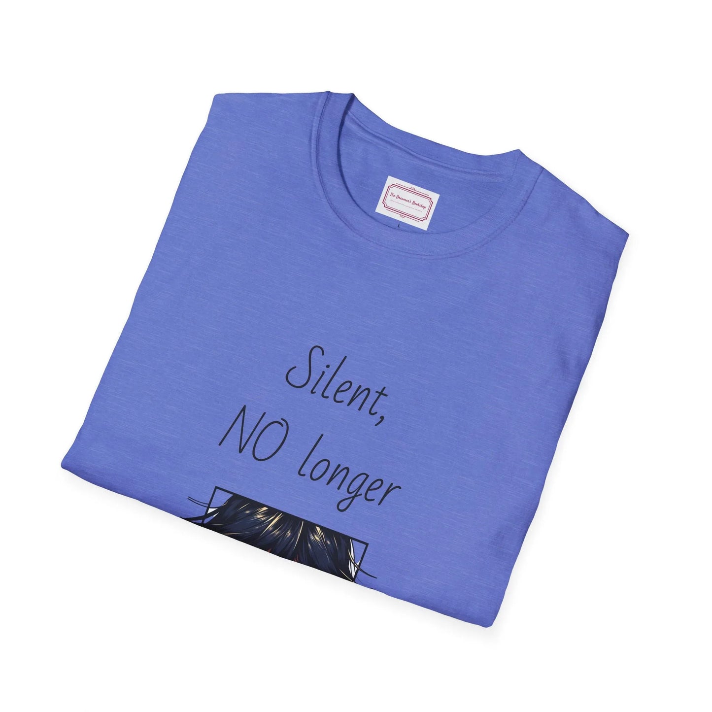 Inspirational Unisex Softstyle T-Shirt - "Silent, NO longer" - The Dreamer's Bookshop.
