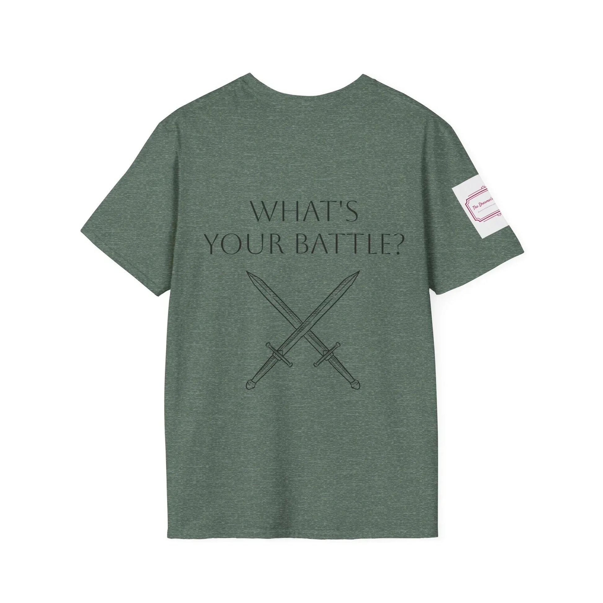 Anxiety Warrior Unisex Softstyle T-Shirt - Empowering Battle Against Mental Health - The Dreamer's Bookshop.