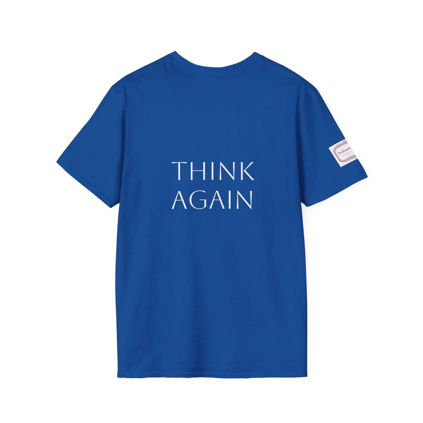 Inspirational Unisex Softstyle T-Shirt - 'Think Again' Motivational Design - The Dreamer's Bookshop.