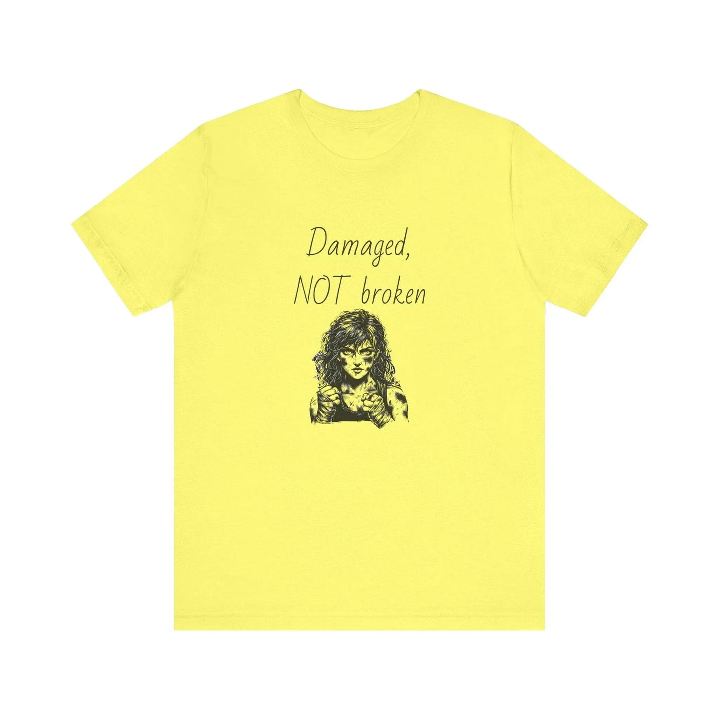 Damaged, NOT broken Inspirational T-Shirt | Unisex Short Sleeve Tee - The Dreamer's Bookshop.