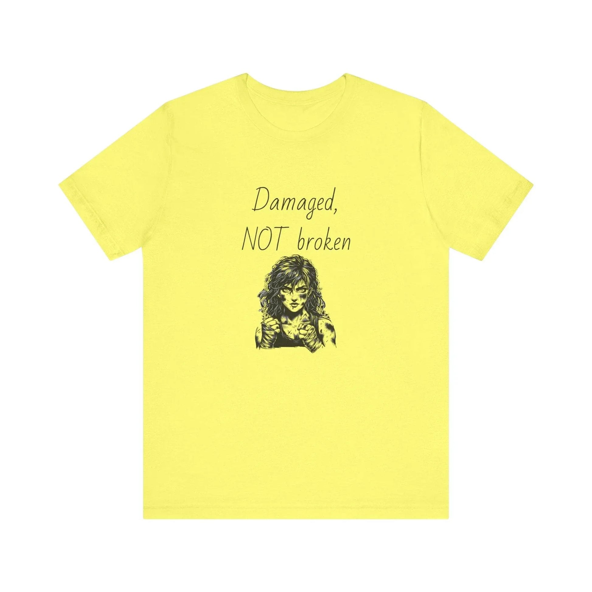 Damaged, NOT broken Inspirational T-Shirt | Unisex Short Sleeve Tee - The Dreamer's Bookshop.