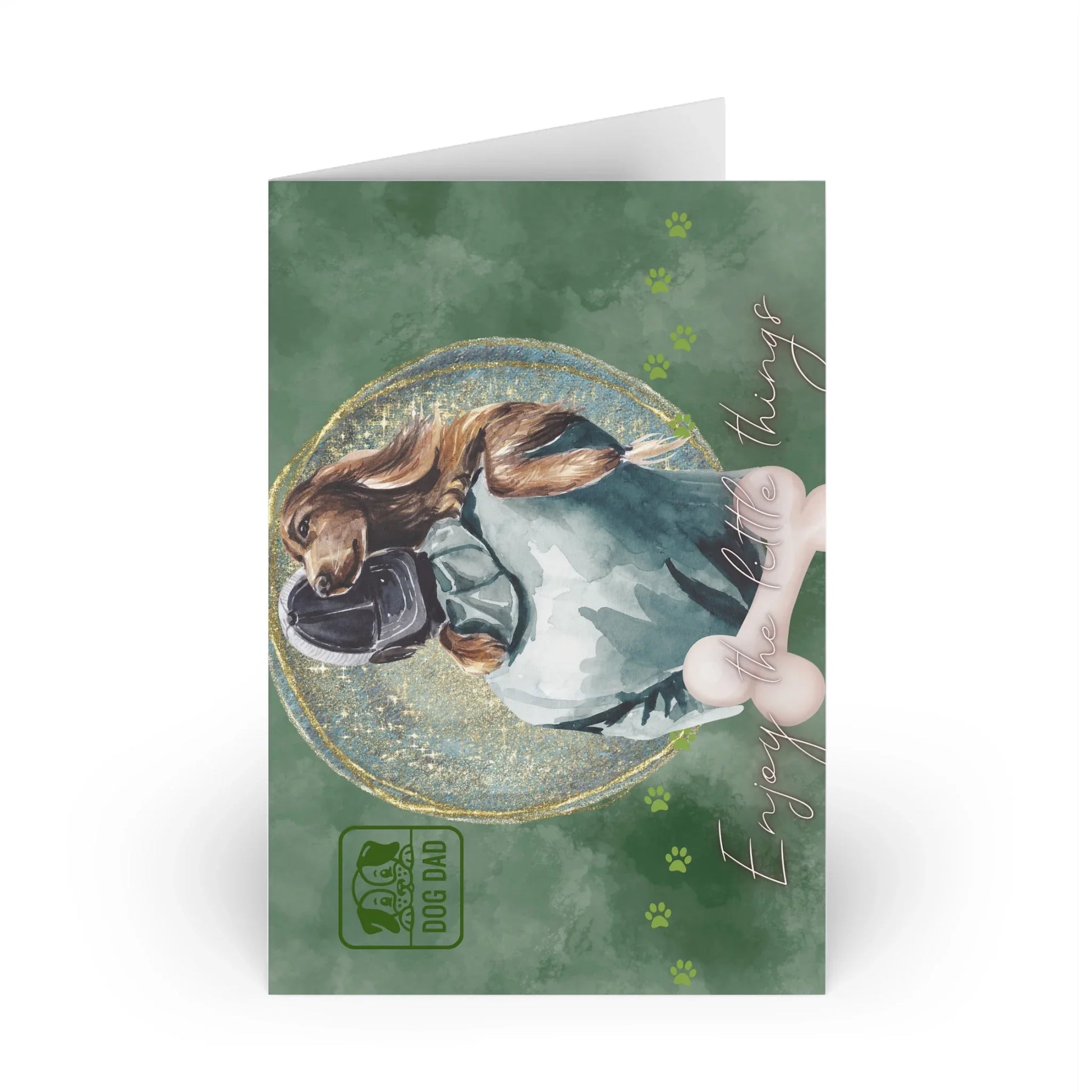The Dreamer's Bookshop "Dog dad" Enjoy the Little Things Card - The Dreamer's Bookshop.