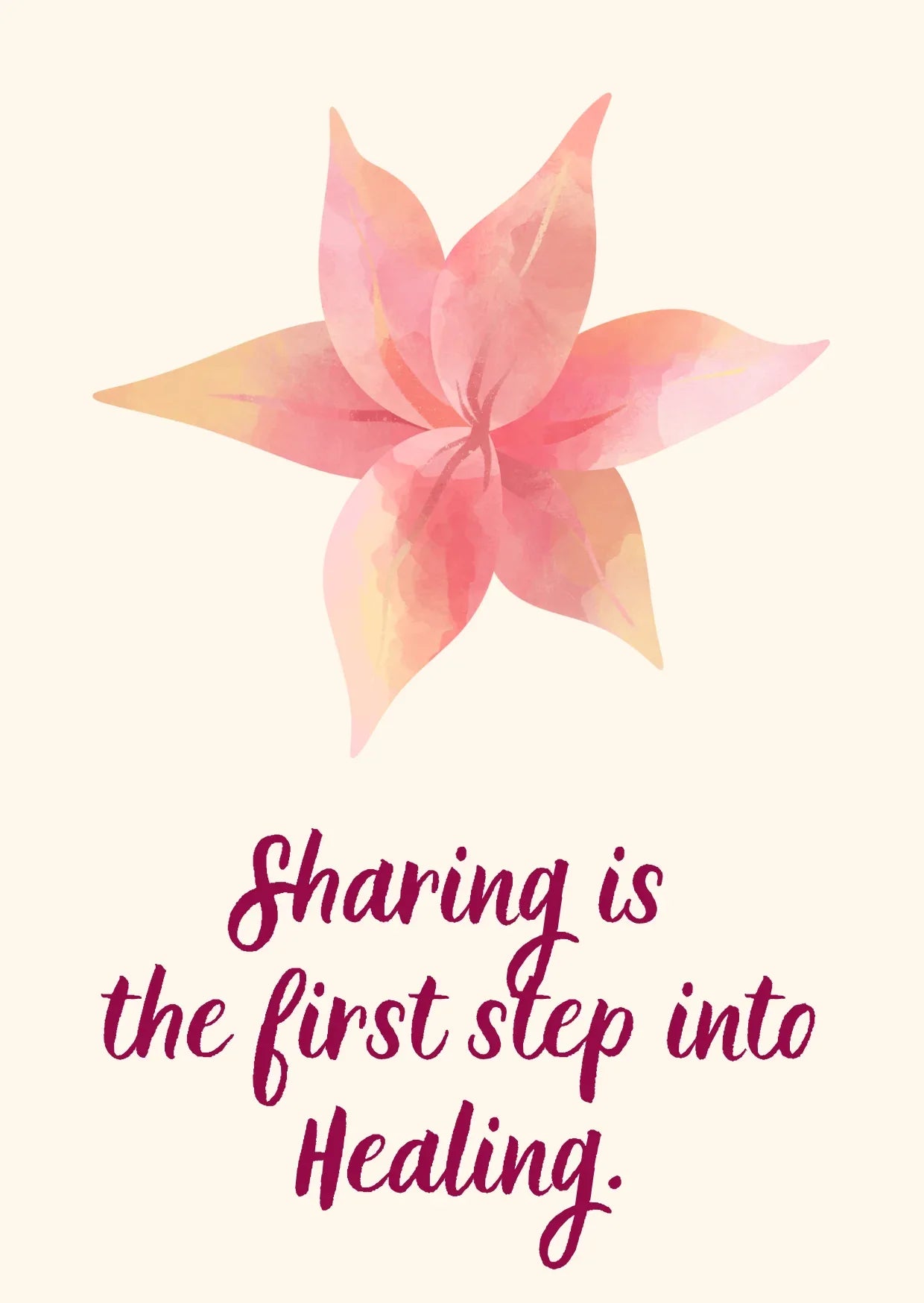 The Dreamer's Bookshop "Sharing" Love Yourself Card - The Dreamer's Bookshop.