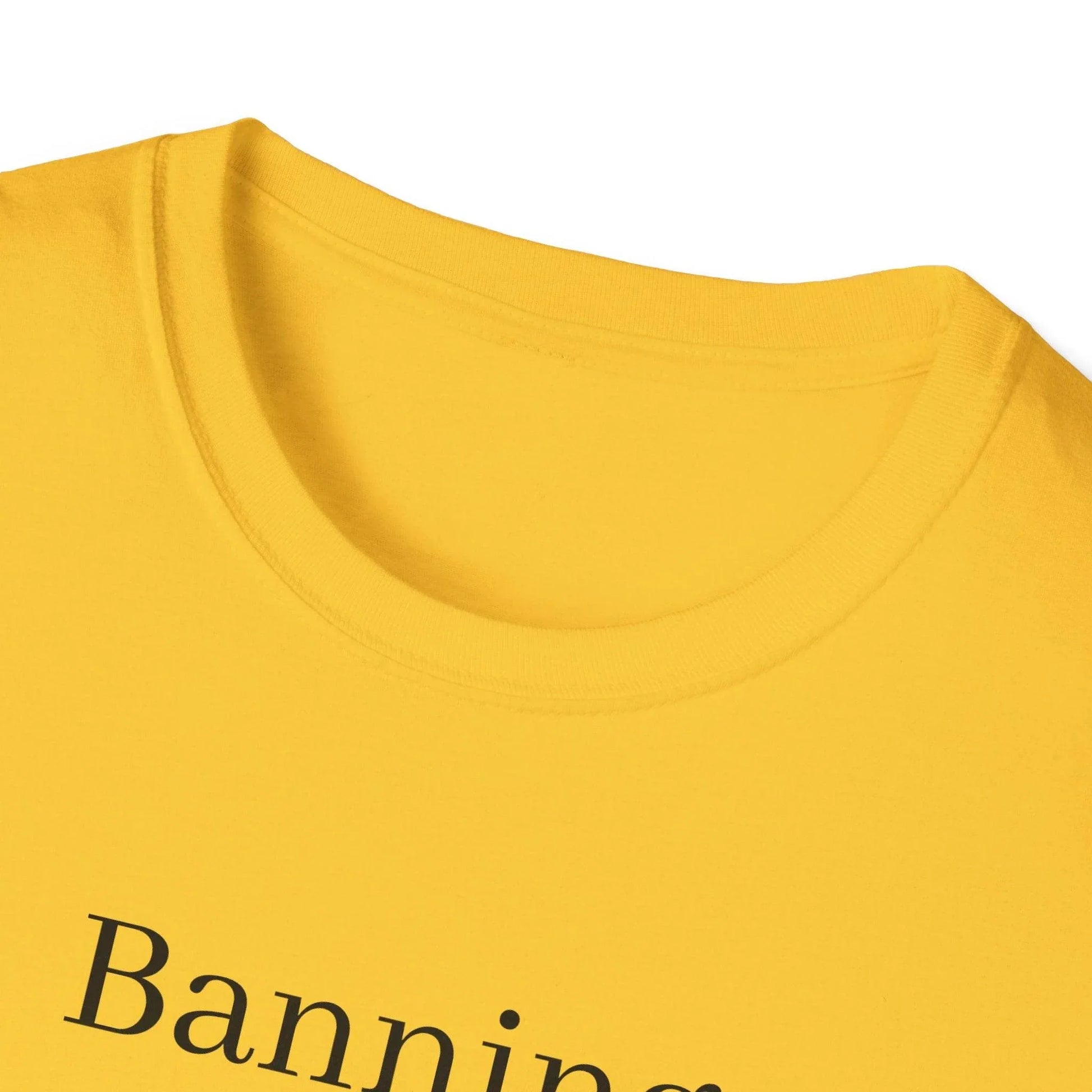 Inspirational Unisex Softstyle T-Shirt - 'Banning Books' Motivational Design - The Dreamer's Bookshop.