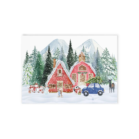 The Dreamer's Bookshop "Winter farm" Christmas Card - The Dreamer's Bookshop.