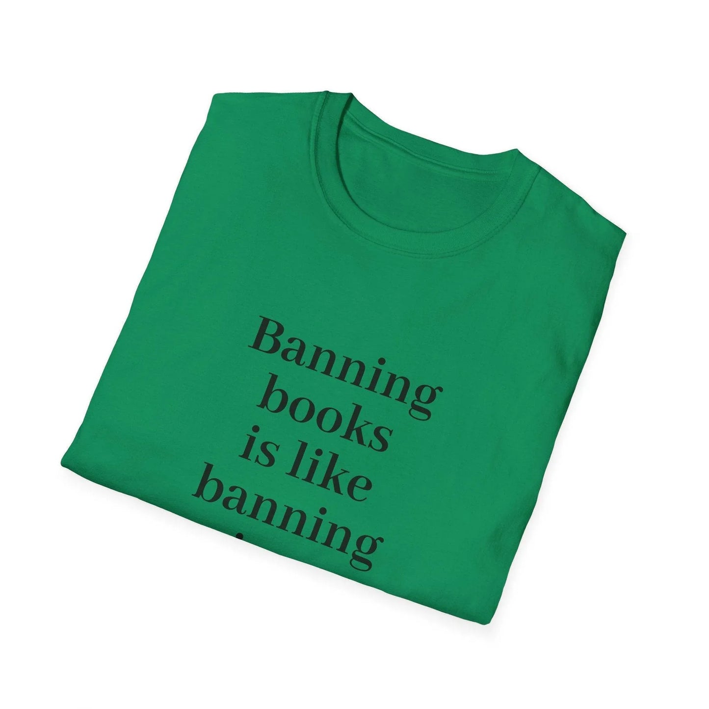 Unisex Softstyle T-Shirt - 'Banning Books' - The Dreamer's Bookshop.