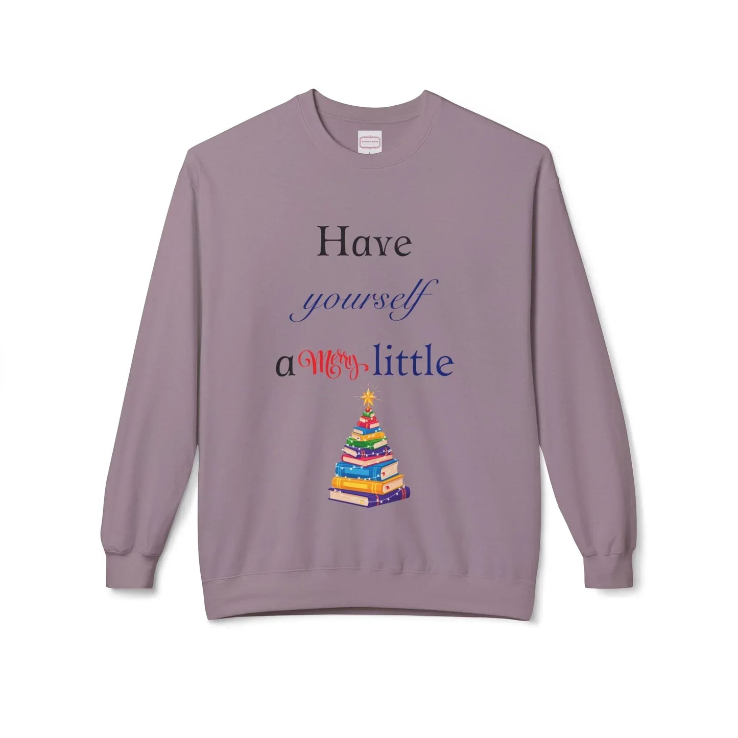 A Merry Little Bookmas - Unisex Fleece Crewneck Sweatshirt - The Dreamer's Bookshop.