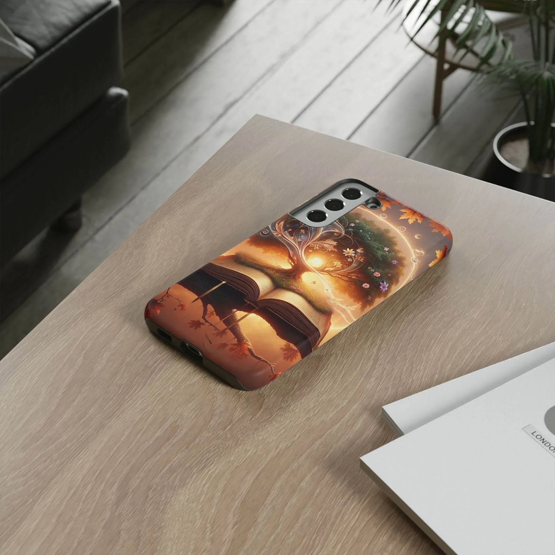 Nature-Inspired iPhone & Samsung Phone Case with Tree of Life Design - The Dreamer's Bookshop.