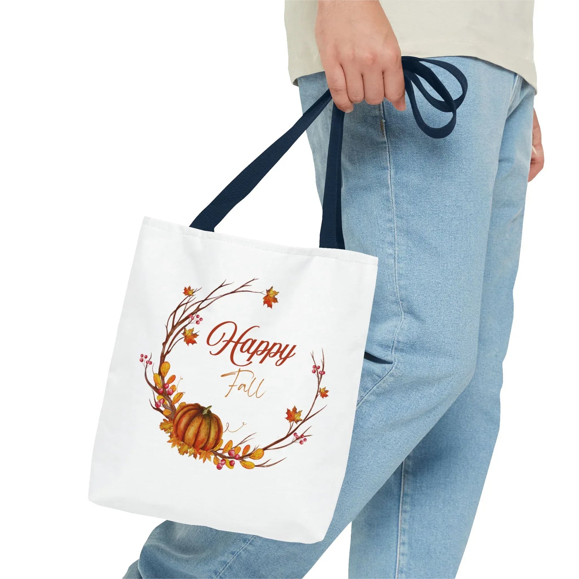 Happy Fall Tote Bag - Cozy Autumn Design - The Dreamer's Bookshop.