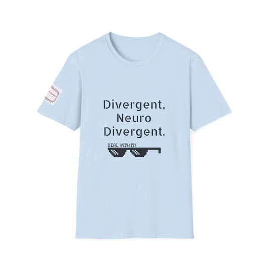 Divergent Neuro Divergent T-Shirt - Unisex Softstyle Tee for Neurodiversity Awareness - The Dreamer's Bookshop.
