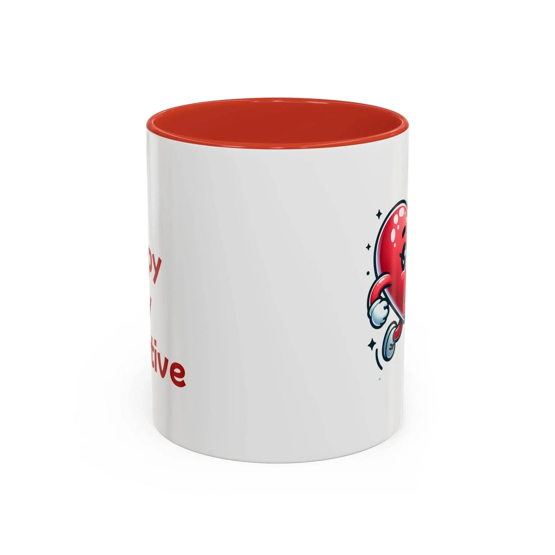 Playful Heart Running Coffee Mug - Cute Gift for Positive Thinkers - The Dreamer's Bookshop.