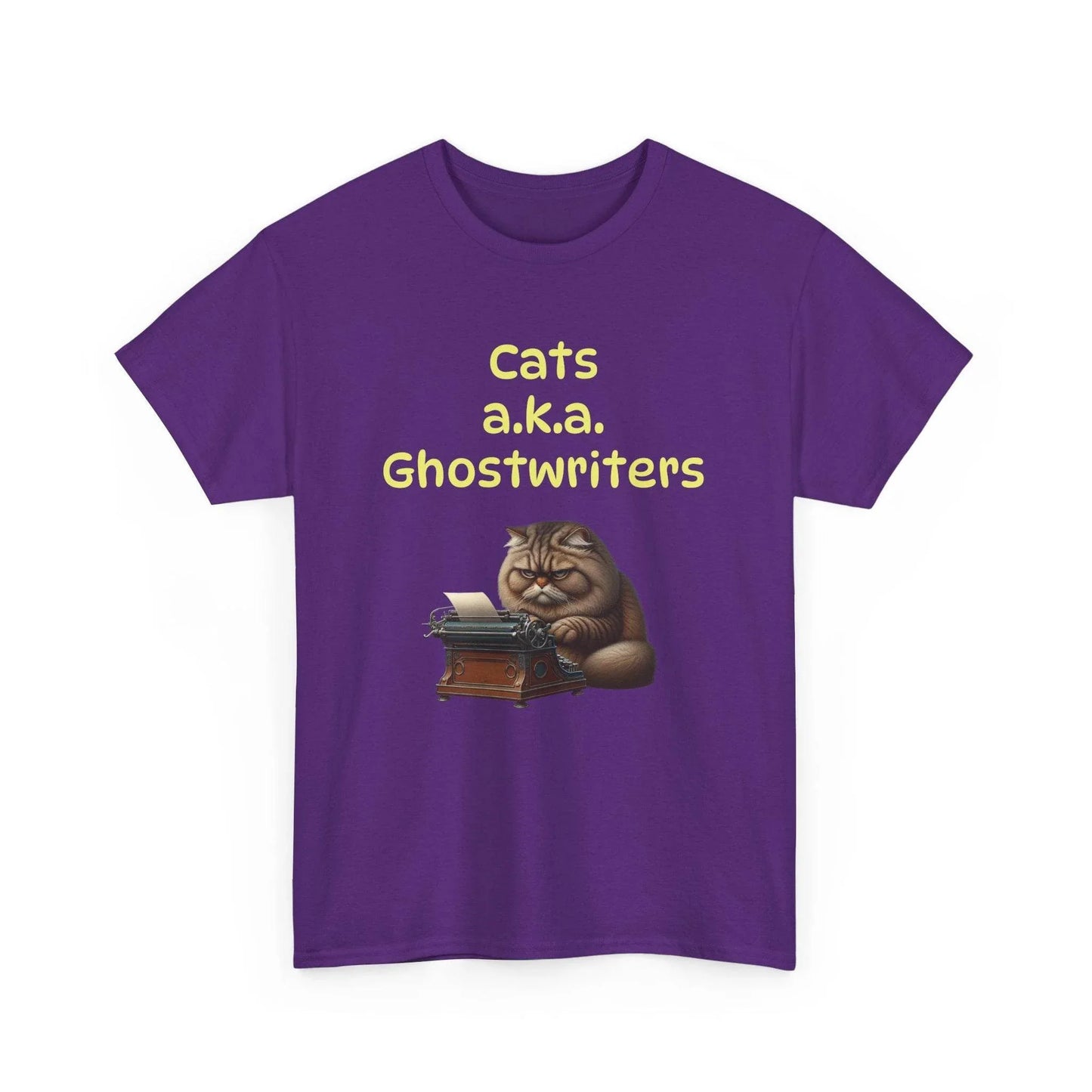 Cats Ghostwriters - A Unisex Heavy Cotton Tee - Perfect Gift for Book Lovers - The Dreamer's Bookshop.