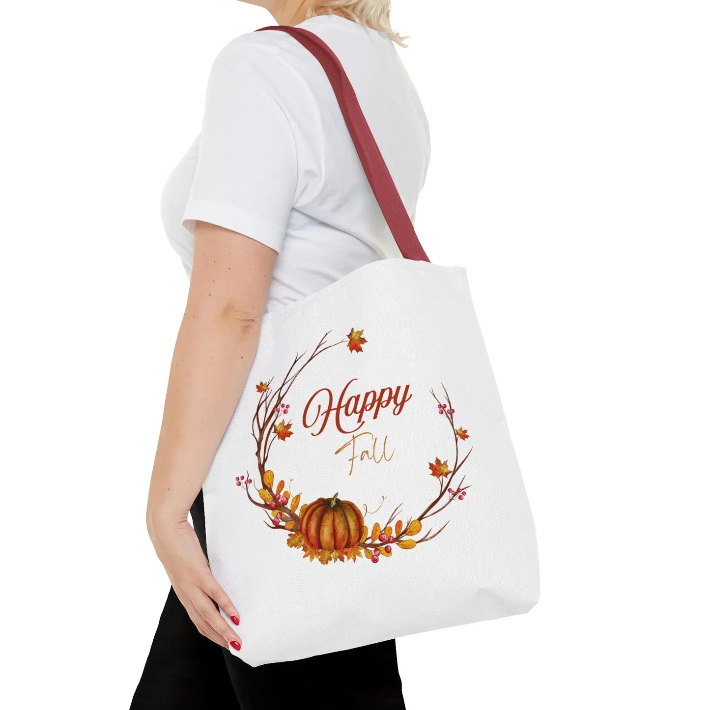Happy Fall Tote Bag - Cozy Autumn Design - The Dreamer's Bookshop.