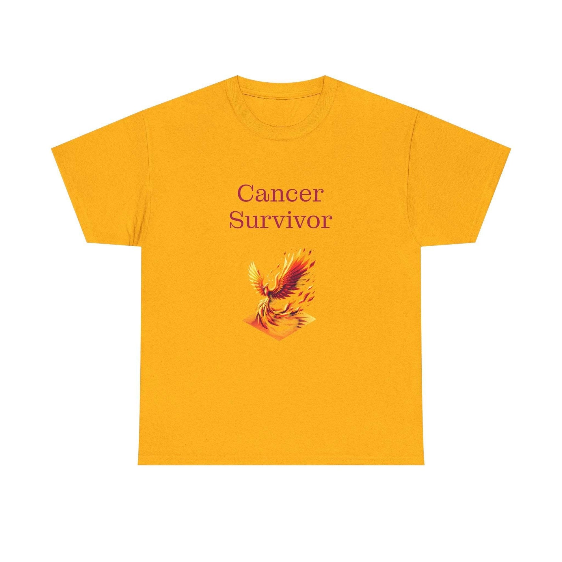 Cancer Survivor Unisex Heavy Cotton Tee - Empowering Apparel for Health Awareness - The Dreamer's Bookshop.