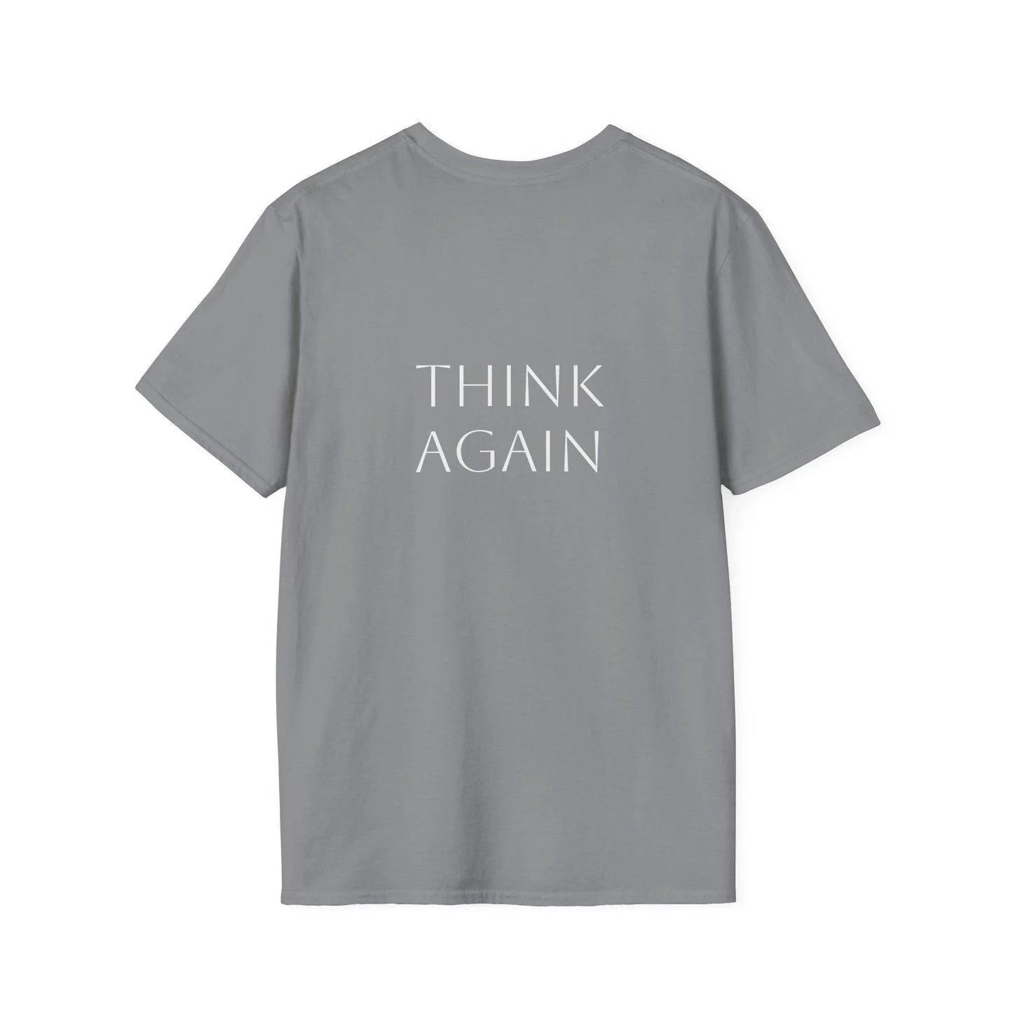 Unisex Softstyle T-Shirt - 'Think Again' - The Dreamer's Bookshop.
