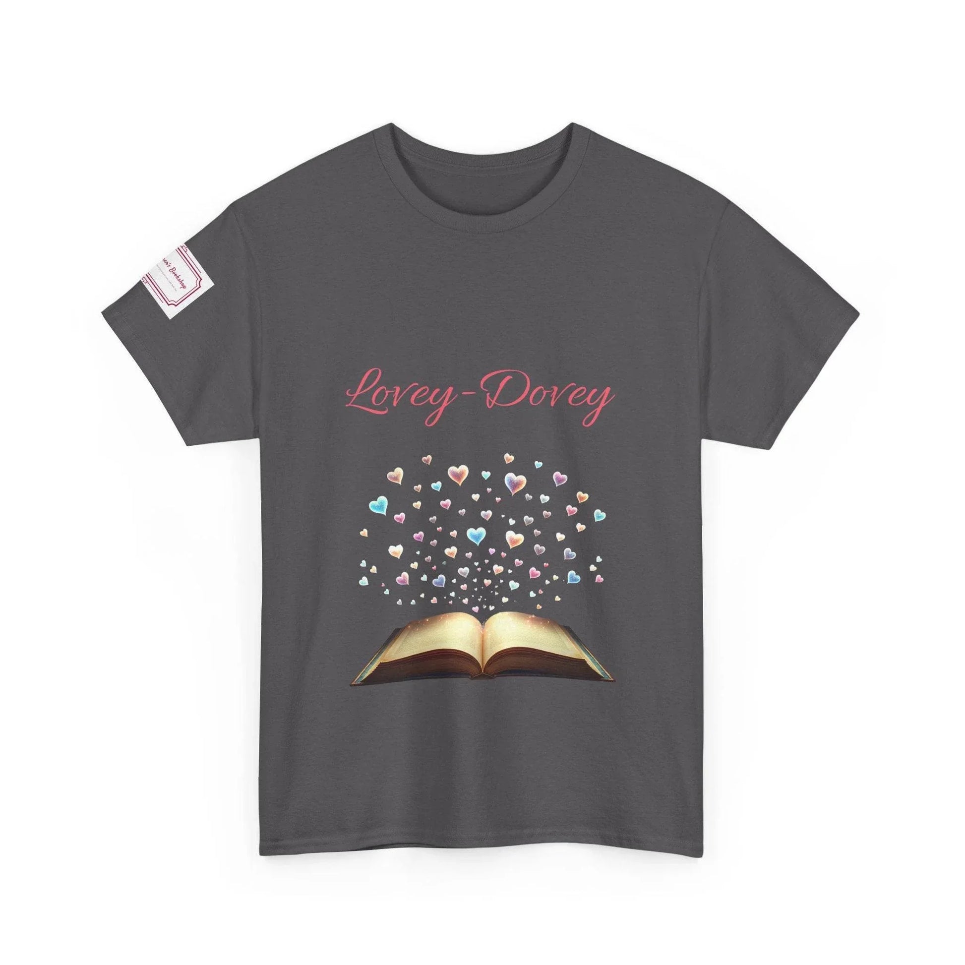 Lovey-Dovey - Graphic Unisex Heavy Cotton Tee - The Dreamer's Bookshop.