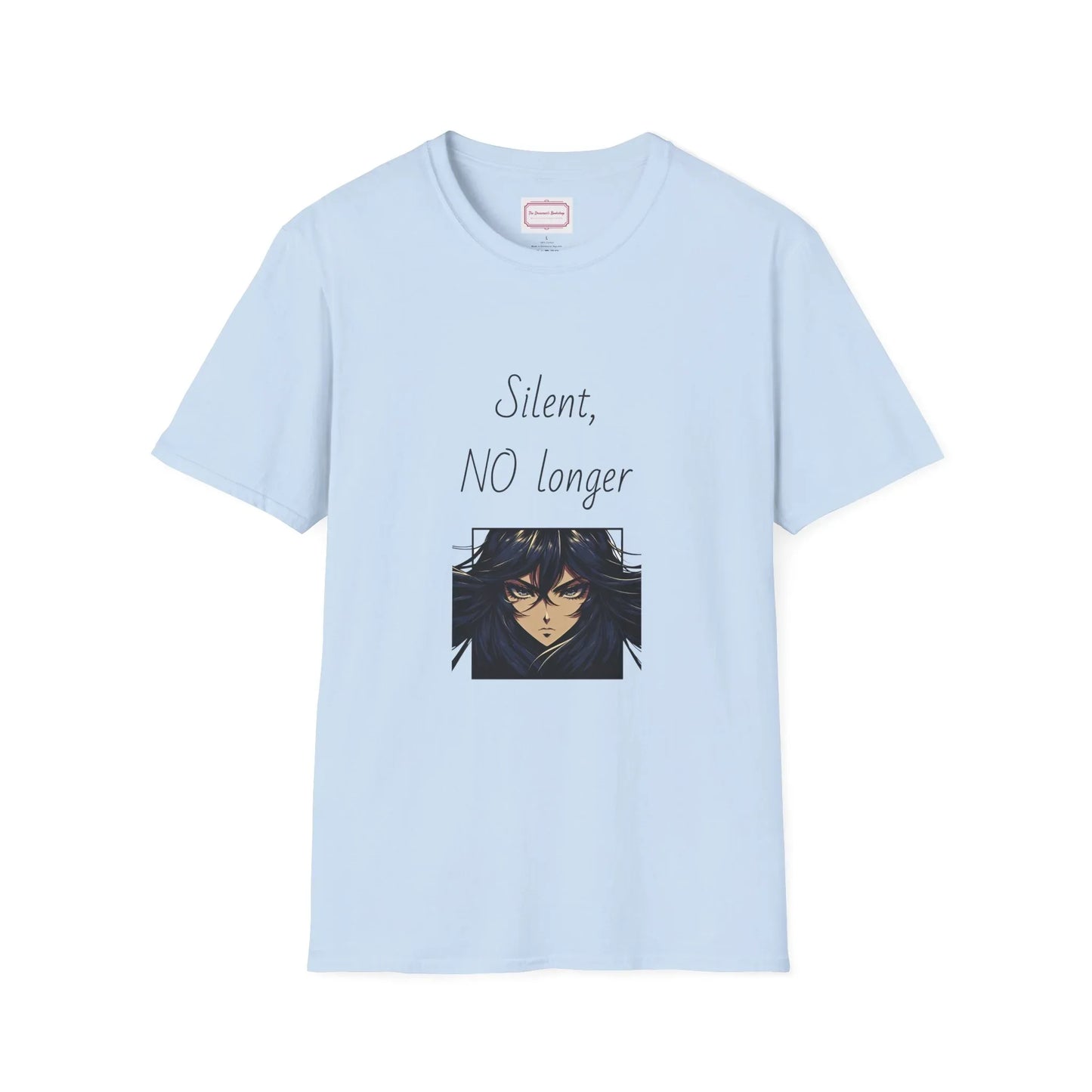 Inspirational Unisex Softstyle T-Shirt - "Silent, NO longer" - The Dreamer's Bookshop.