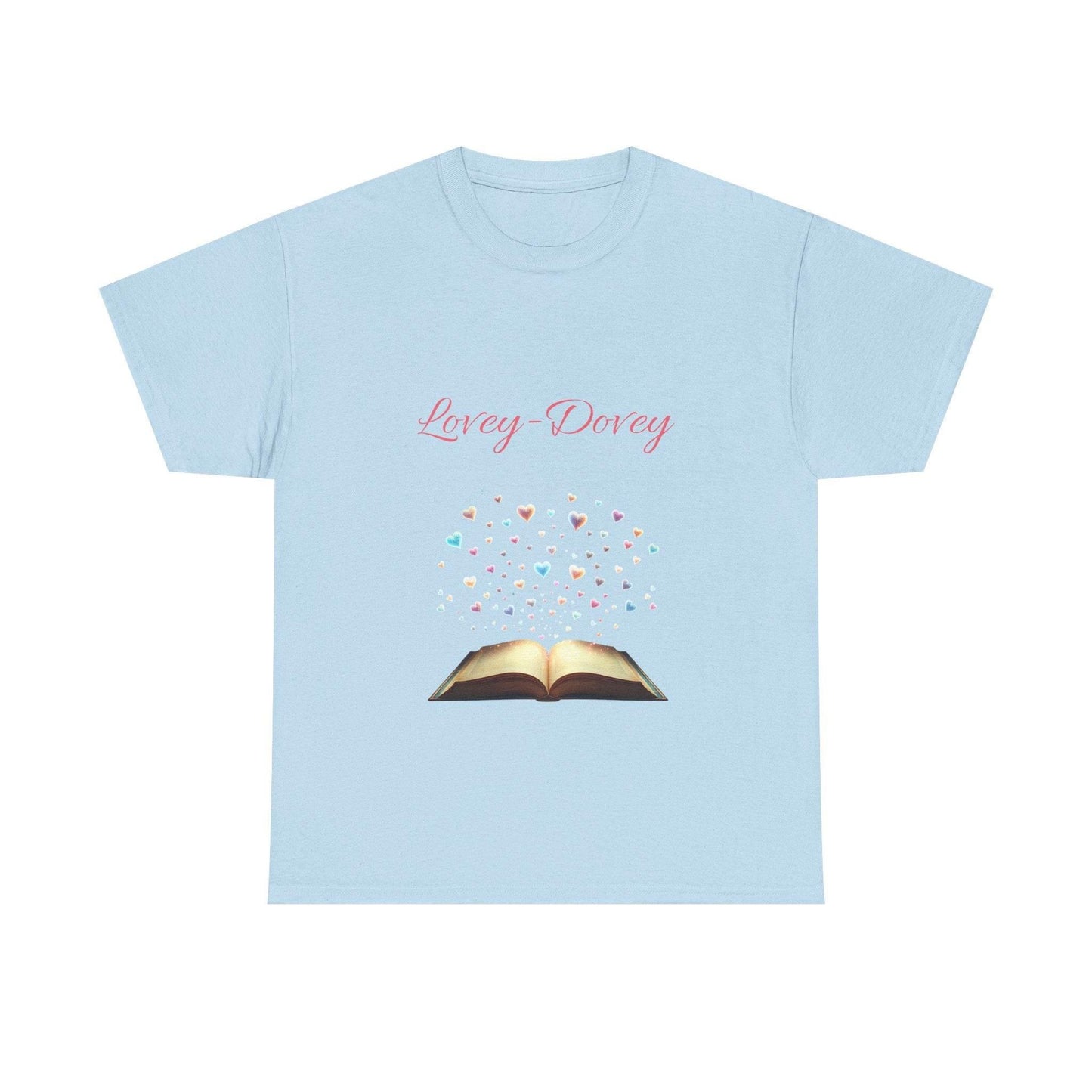 Lovey-Dovey - Unisex Heavy Cotton Tee - Sweet Romance - The Dreamer's Bookshop.