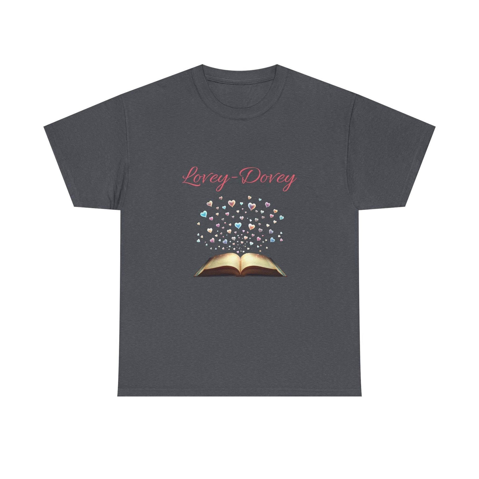 Lovey-Dovey - Graphic Tee - Unisex Heavy Cotton T-Shirt for Book Lovers - The Dreamer's Bookshop.