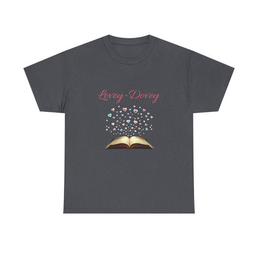 Lovey-Dovey - Graphic Tee - Unisex Heavy Cotton T-Shirt for Book Lovers - The Dreamer's Bookshop.