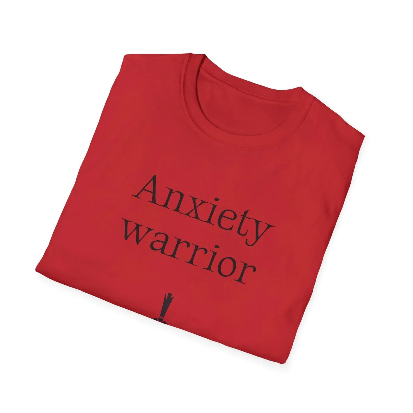 Anxiety Warrior Unisex Softstyle T-Shirt - Empowering Graphic Tee for Mental Health Awareness - The Dreamer's Bookshop.