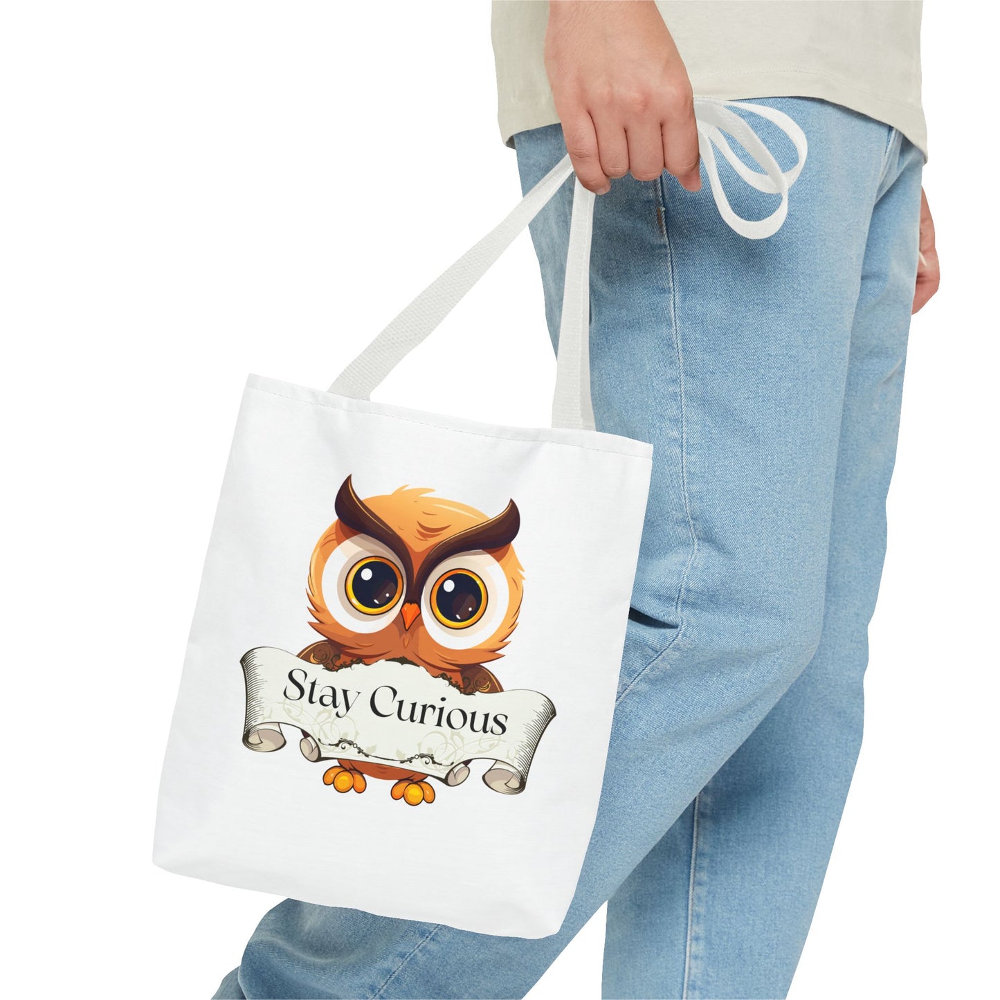 Literary Tote Bag - Stay Curous - The Dreamer's Bookshop Designs