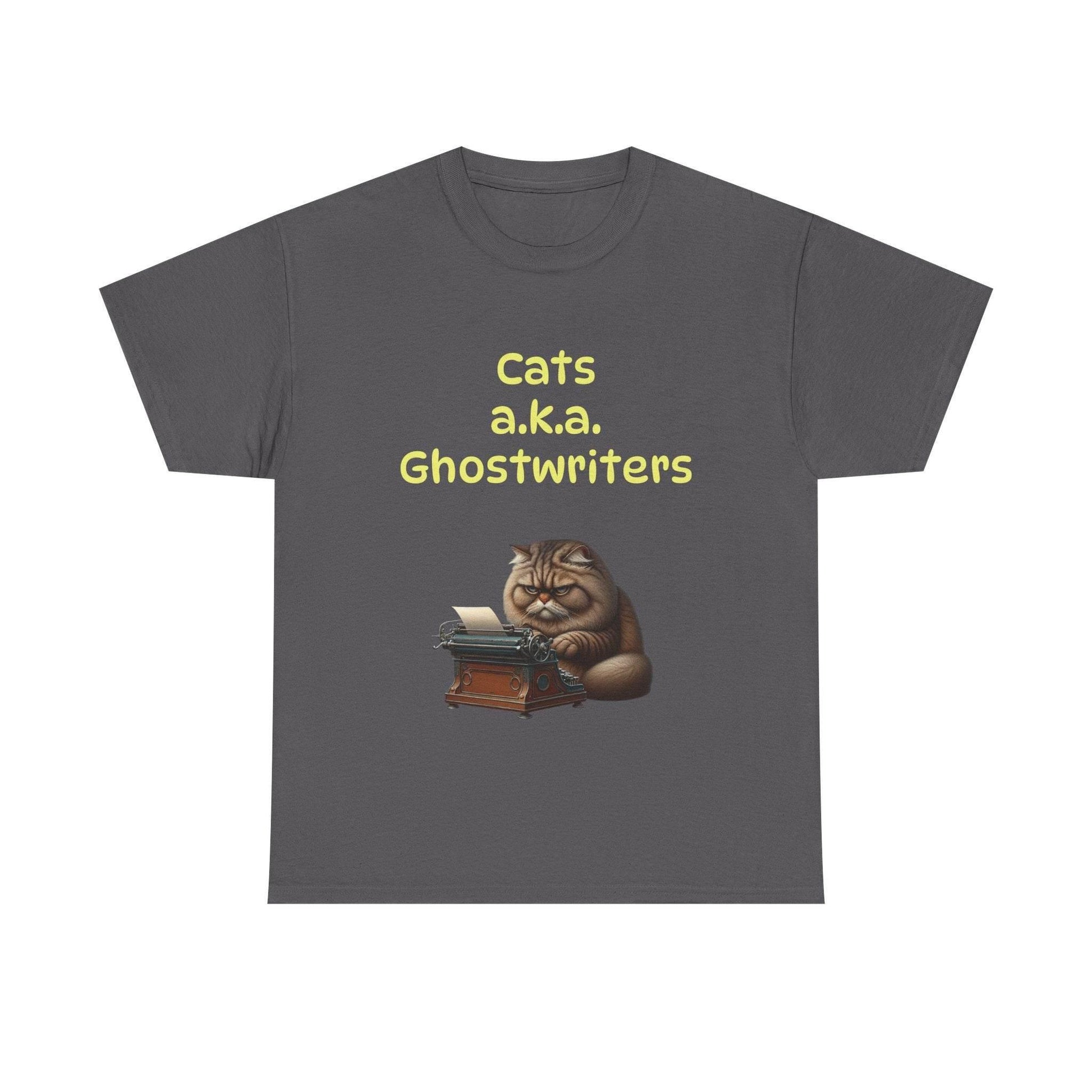 Cats Ghostwriters - A Unisex Heavy Cotton Tee - Perfect for Book Lovers - The Dreamer's Bookshop.
