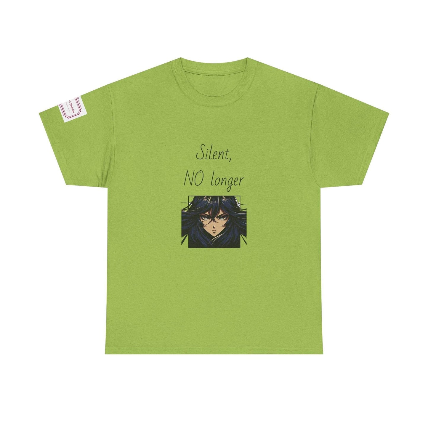 Silent, NO longer - Inspirational Unisex Heavy Cotton Tee - The Dreamer's Bookshop.