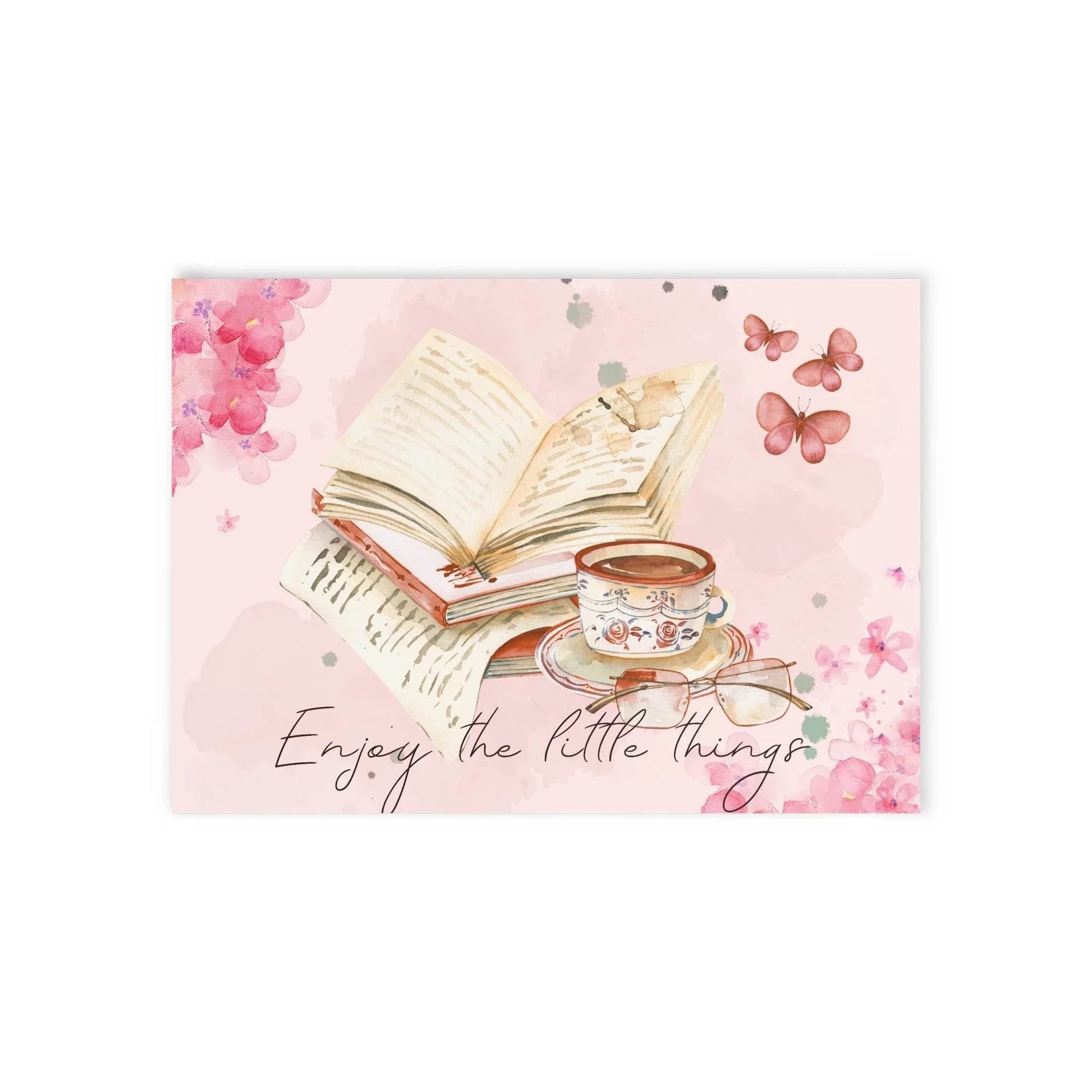 The Dreamer's Bookshop "Bookworm" Enjoy the Little Things Card - The Dreamer's Bookshop.